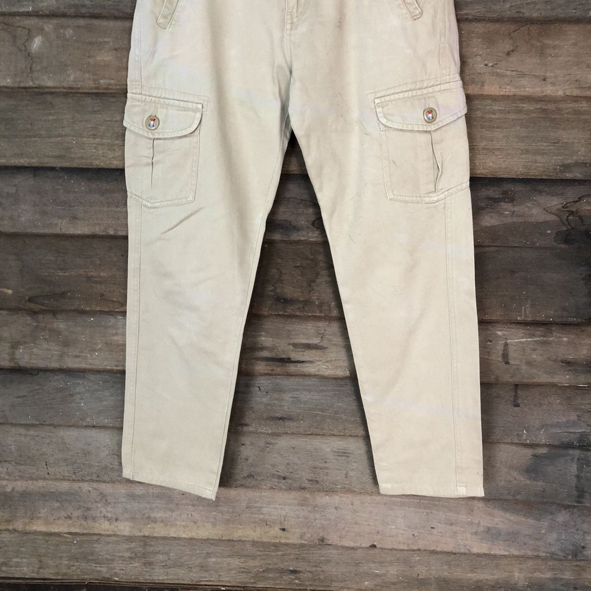 Japanese Brand Letters Brown multipocket tactical Cargo Pants #4466 Size US 31 - 3 Thumbnail