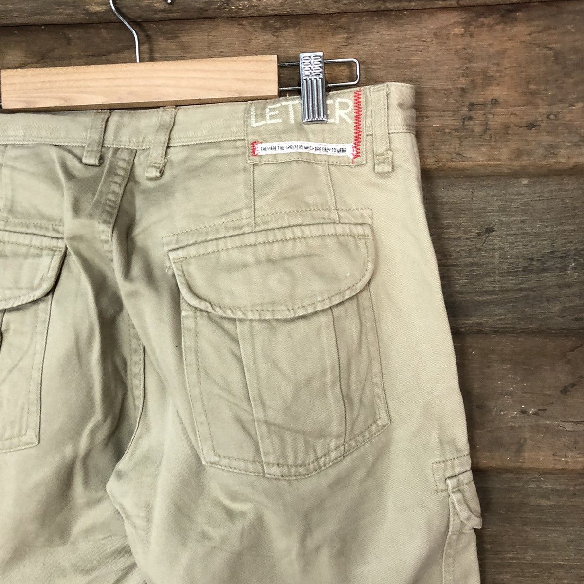 Japanese Brand Letters Brown multipocket tactical Cargo Pants #4466 Size US 31 - 15 Thumbnail