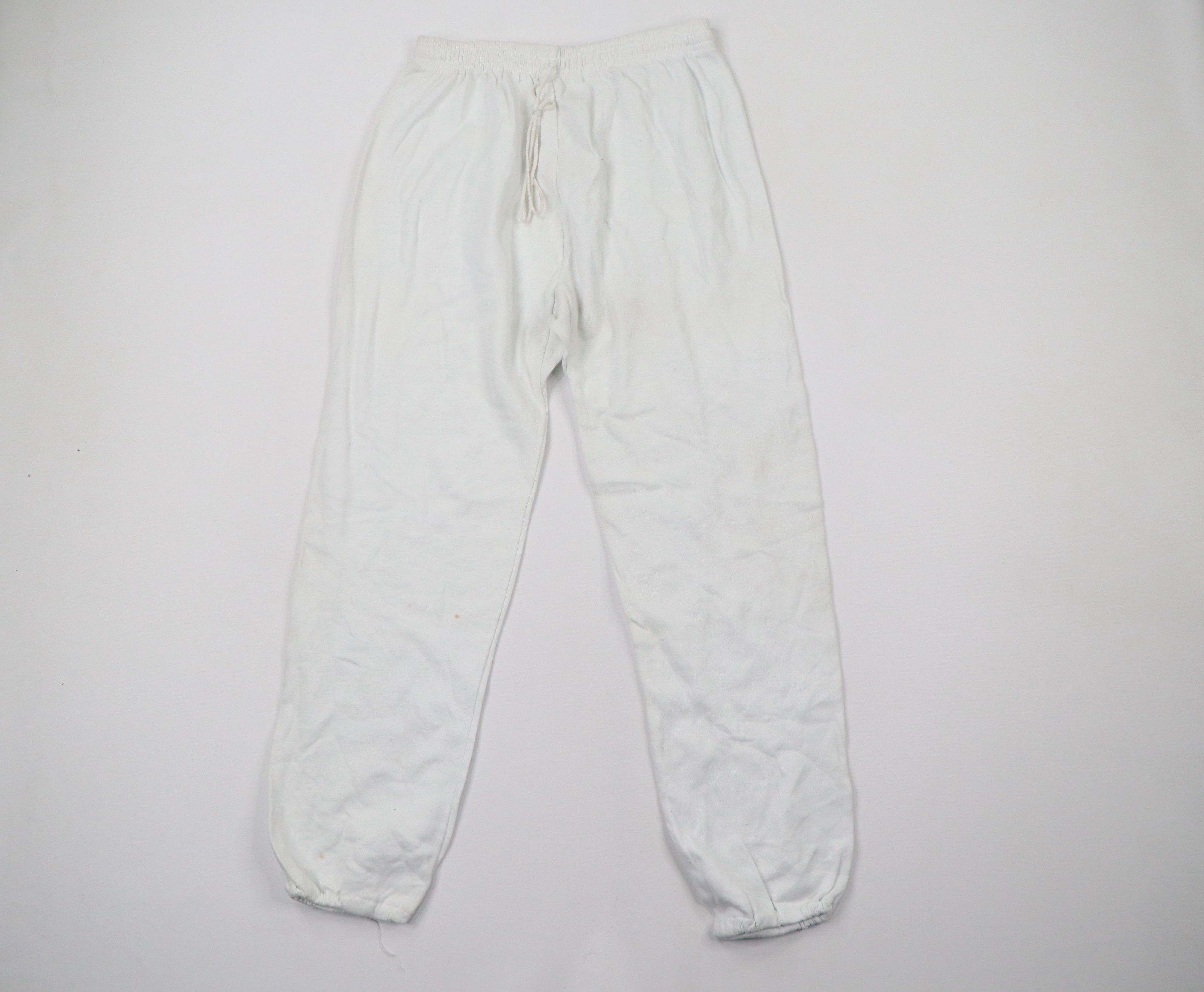 Vintage Vintage 90s Streetwear Gusseted Sweatpants Joggers White Size US 36 / EU 52 - 1 Thumbnail