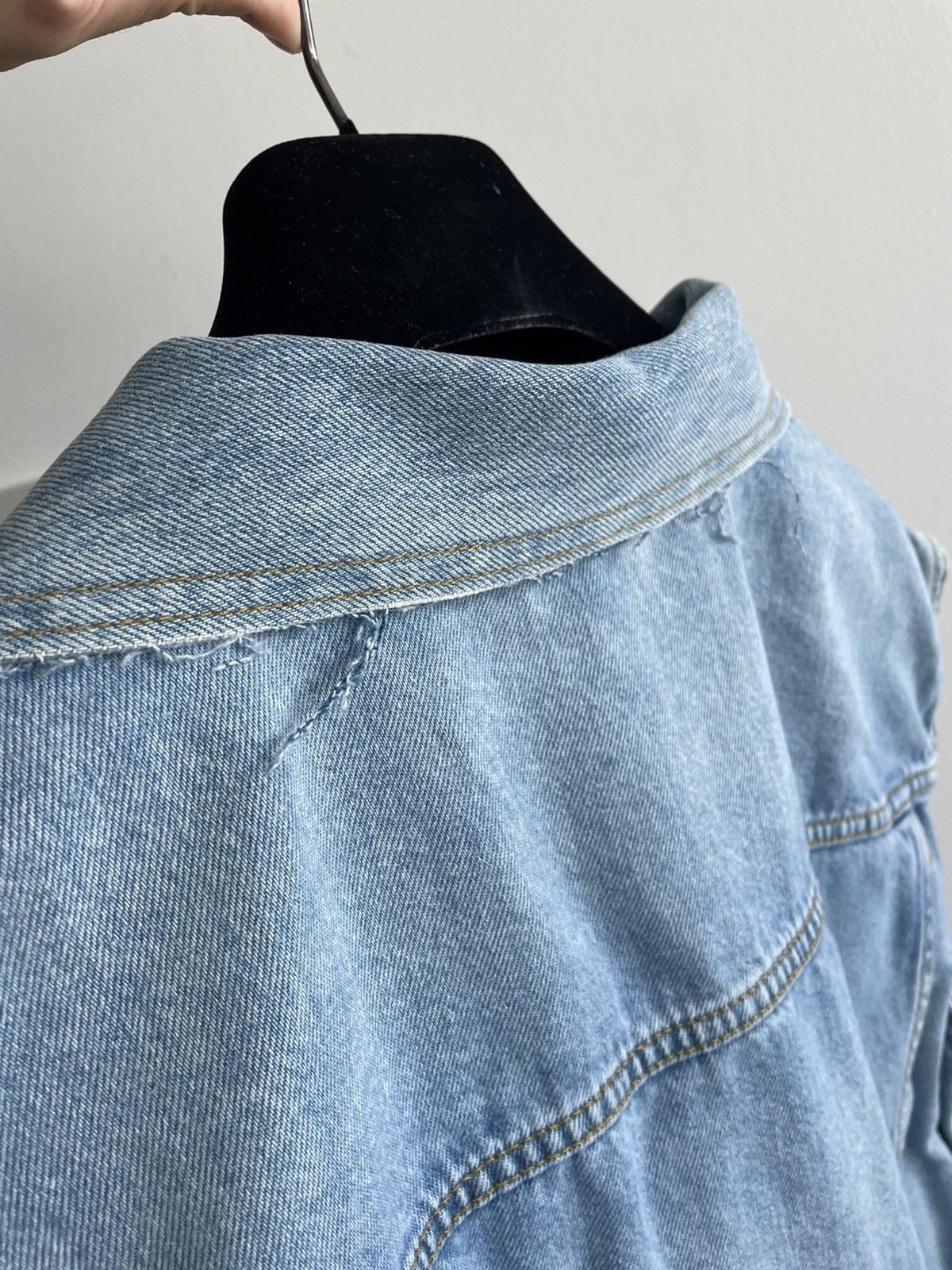 Gucci Rare Limited Brand New Super Runway Distressed Denim Vest Size US XL / EU 56 / 4 - 10 Thumbnail