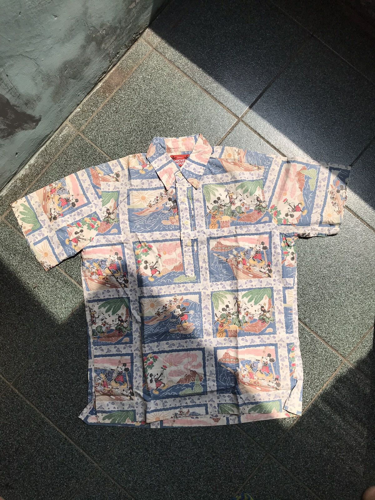 Disney × Reyn Spooner × Vintage Mickey mouse 90s reyn spooner half button hawaiian shirt Size US L / EU 52-54 / 3 - 2 Thumbnail