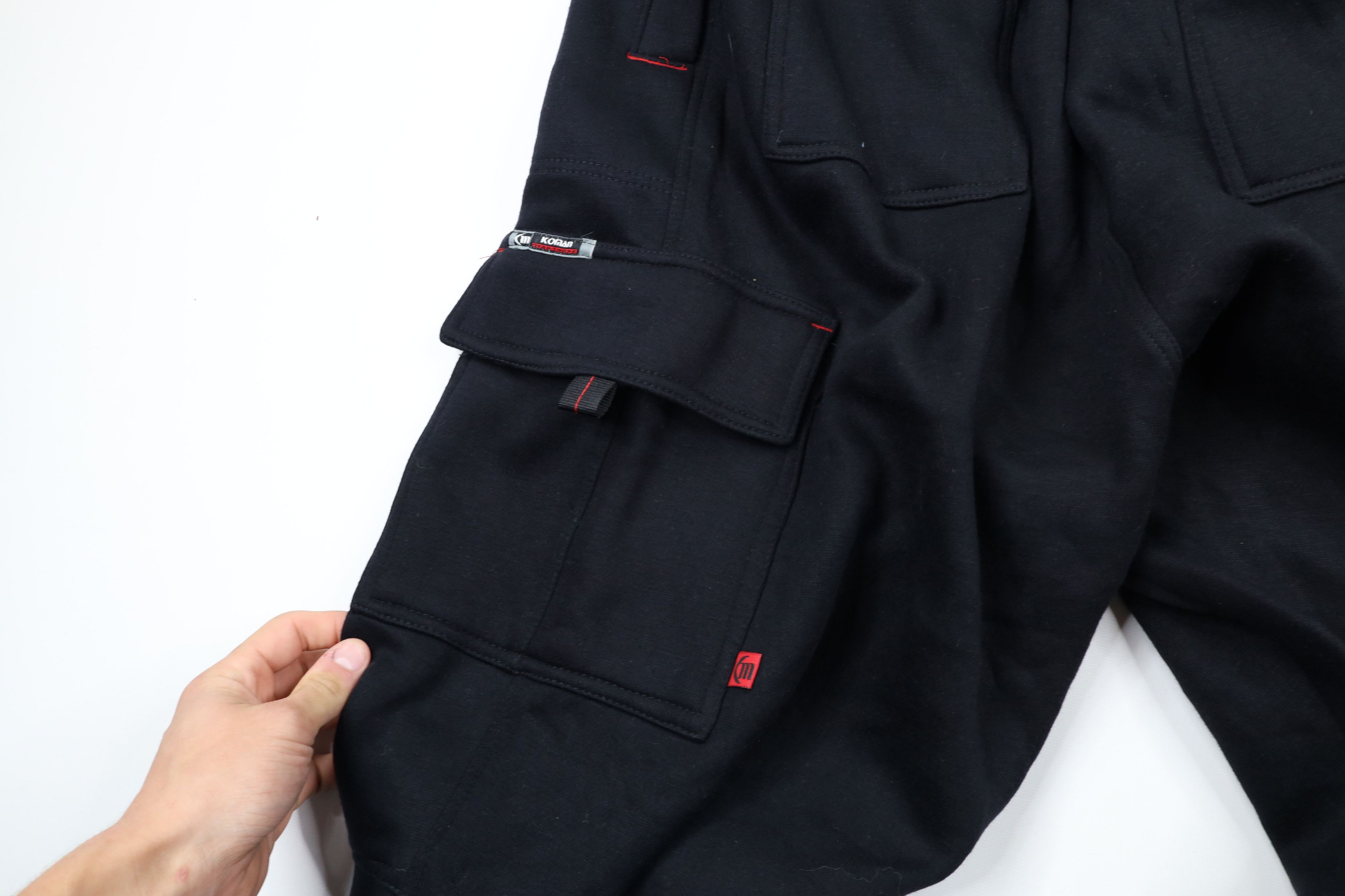 Vintage NOS Vintage 90s Streetwear Cargo Sweatpants Joggers Black Size US 40 / EU 56 - 8 Thumbnail