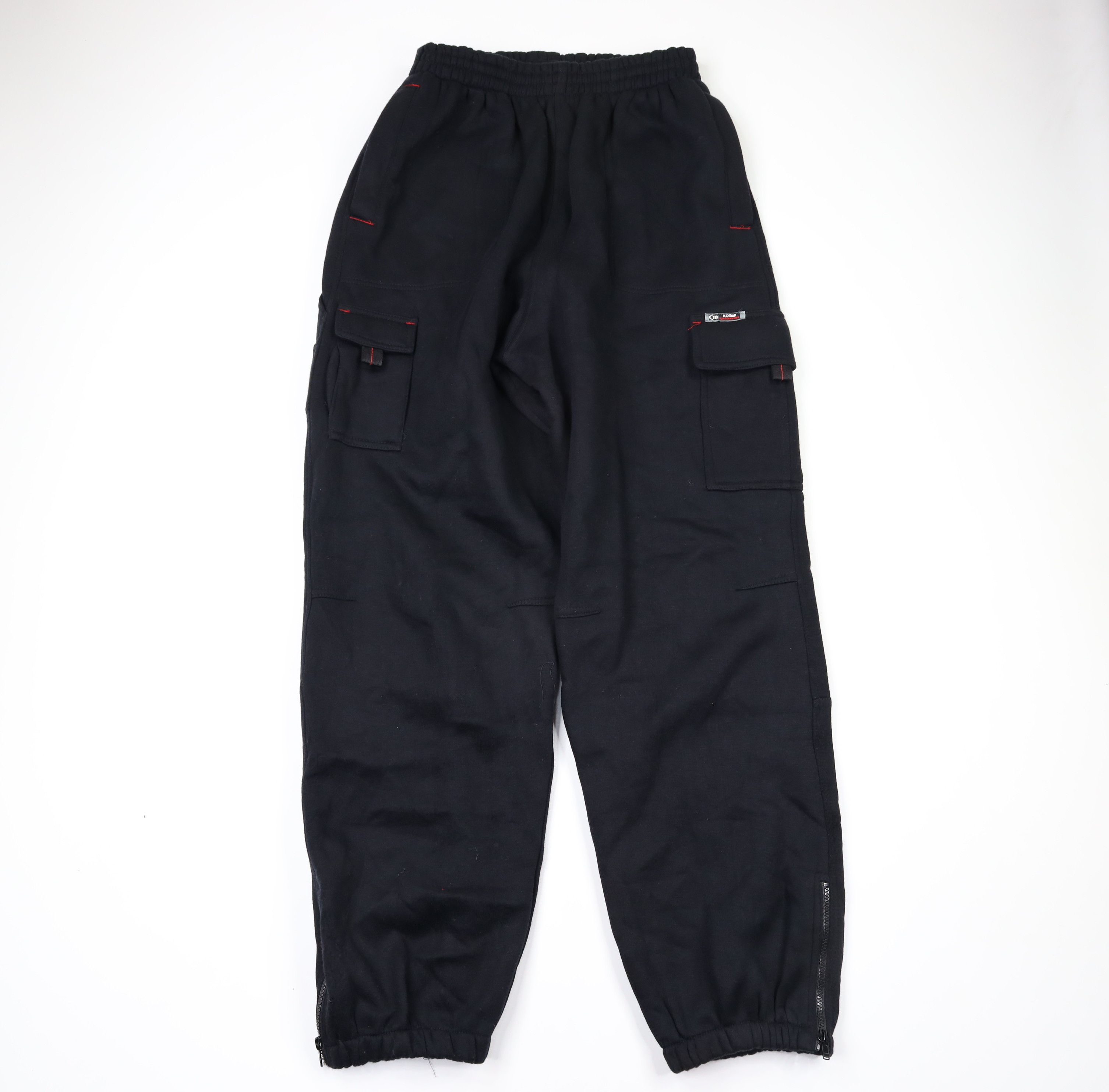 Vintage NOS Vintage 90s Streetwear Cargo Sweatpants Joggers Black Size US 40 / EU 56 - 1 Thumbnail