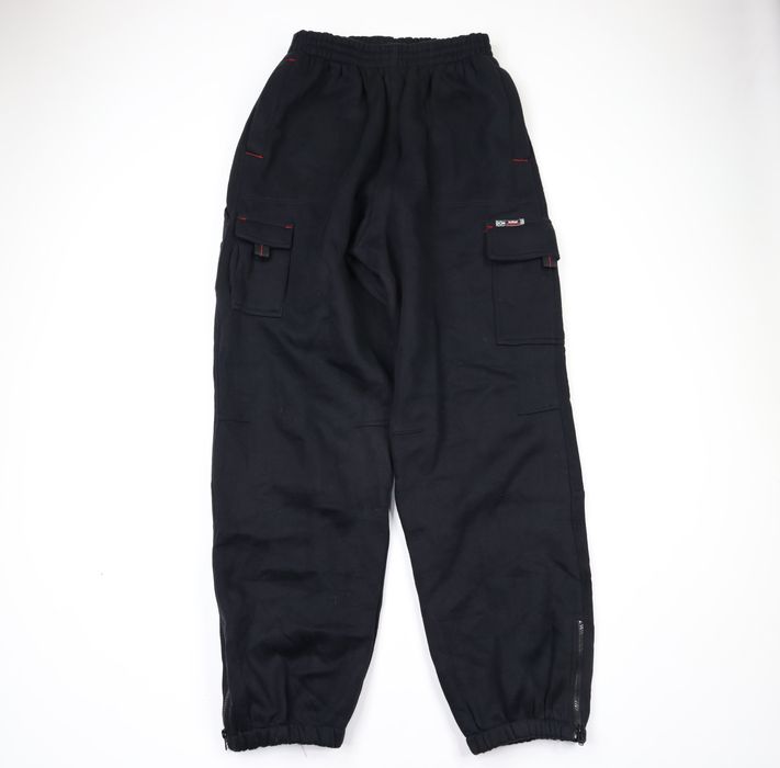 Vintage NOS Vintage 90s Streetwear Cargo Sweatpants Joggers Black