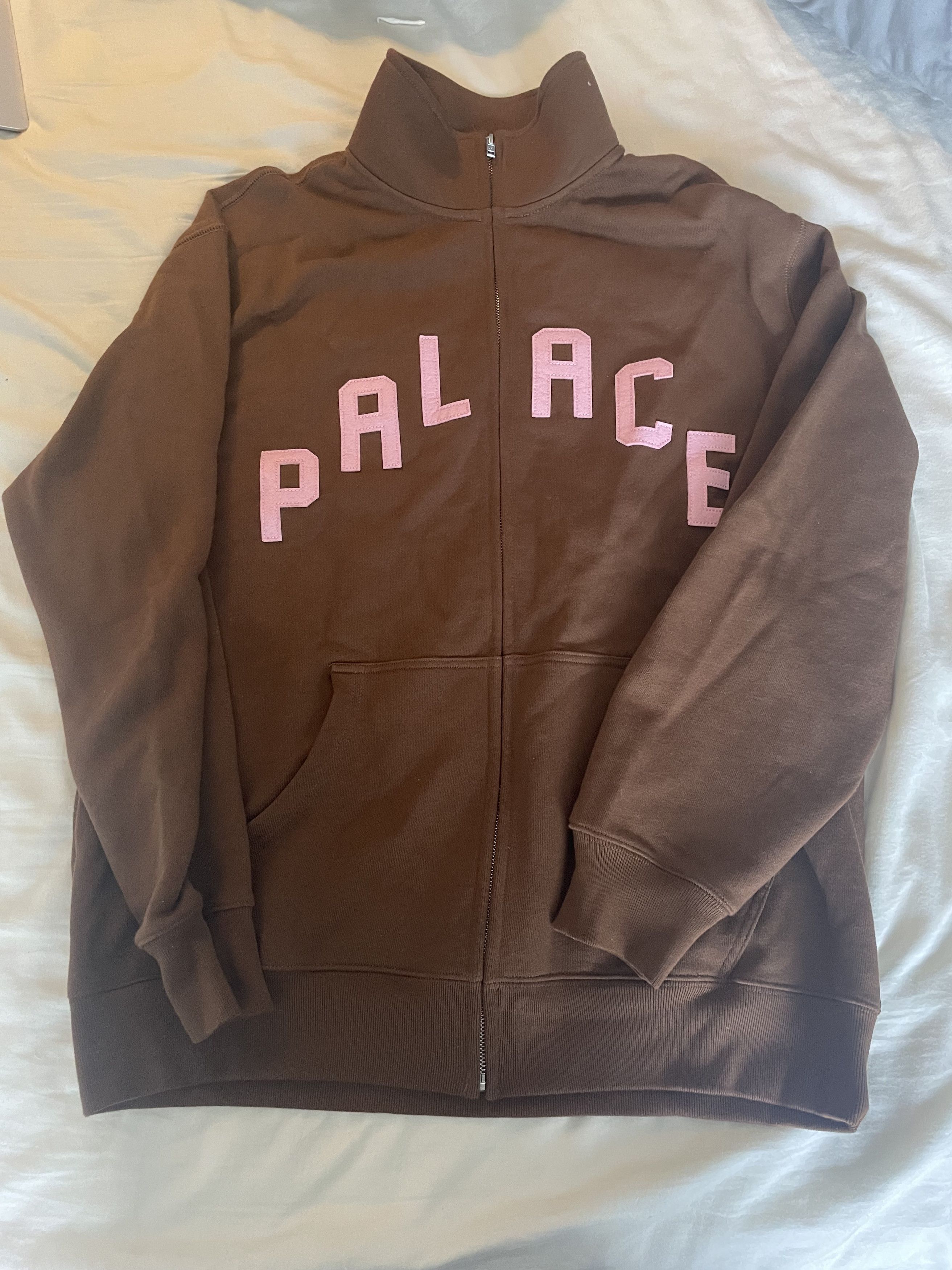 image of Palace Alas Zip Funnel in Brown, Men's (Size XL)