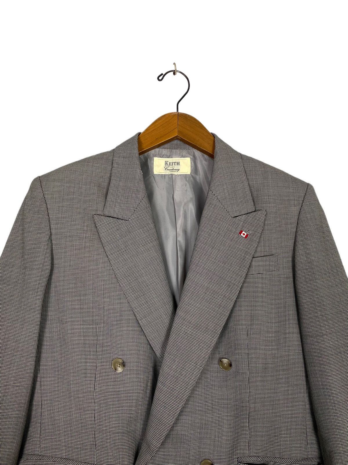 Vintage Vtg Keith Countenay London Double Breasted Wool Blazer Size 42R - 2 Thumbnail