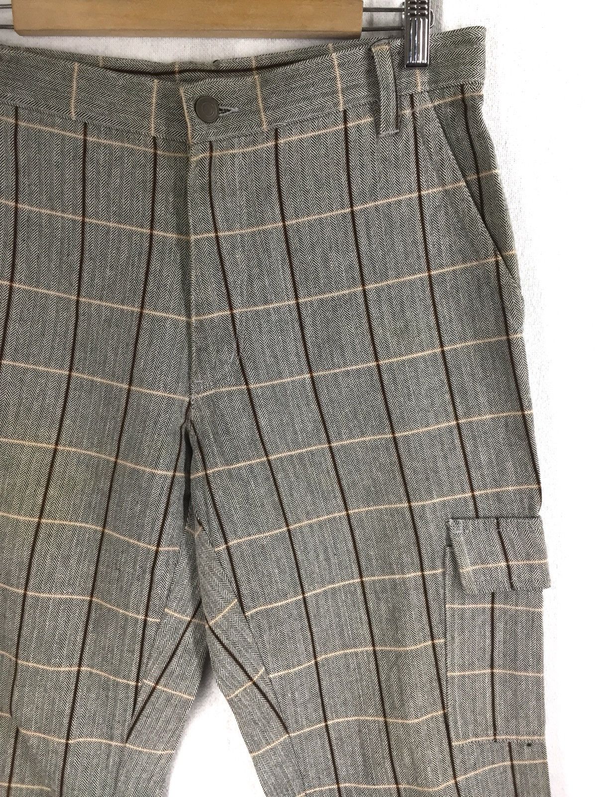 Designer × Vintage LastDrop! Unbranded Vintage Cargo Plaid Pants Size US 32 / EU 48 - 3 Thumbnail