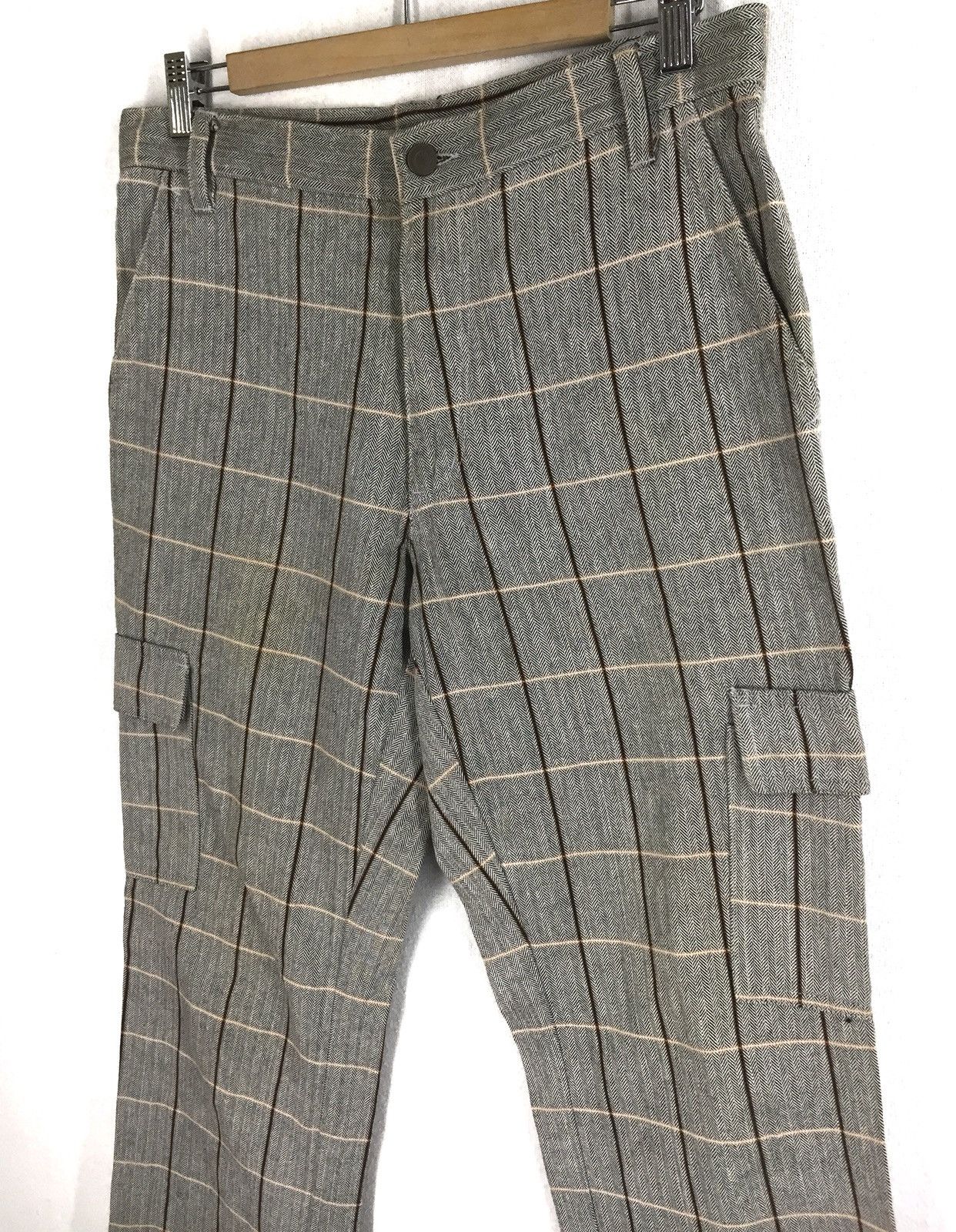 Designer × Vintage LastDrop! Unbranded Vintage Cargo Plaid Pants Size US 32 / EU 48 - 2 Thumbnail