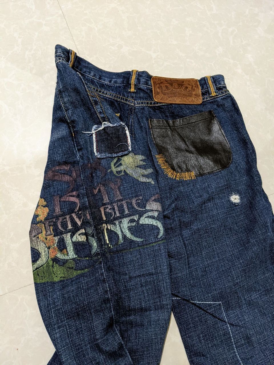 Dolce & Gabbana SS04 Sex Is My Favorite Business Patches Denim Size US 29 - 3 Thumbnail