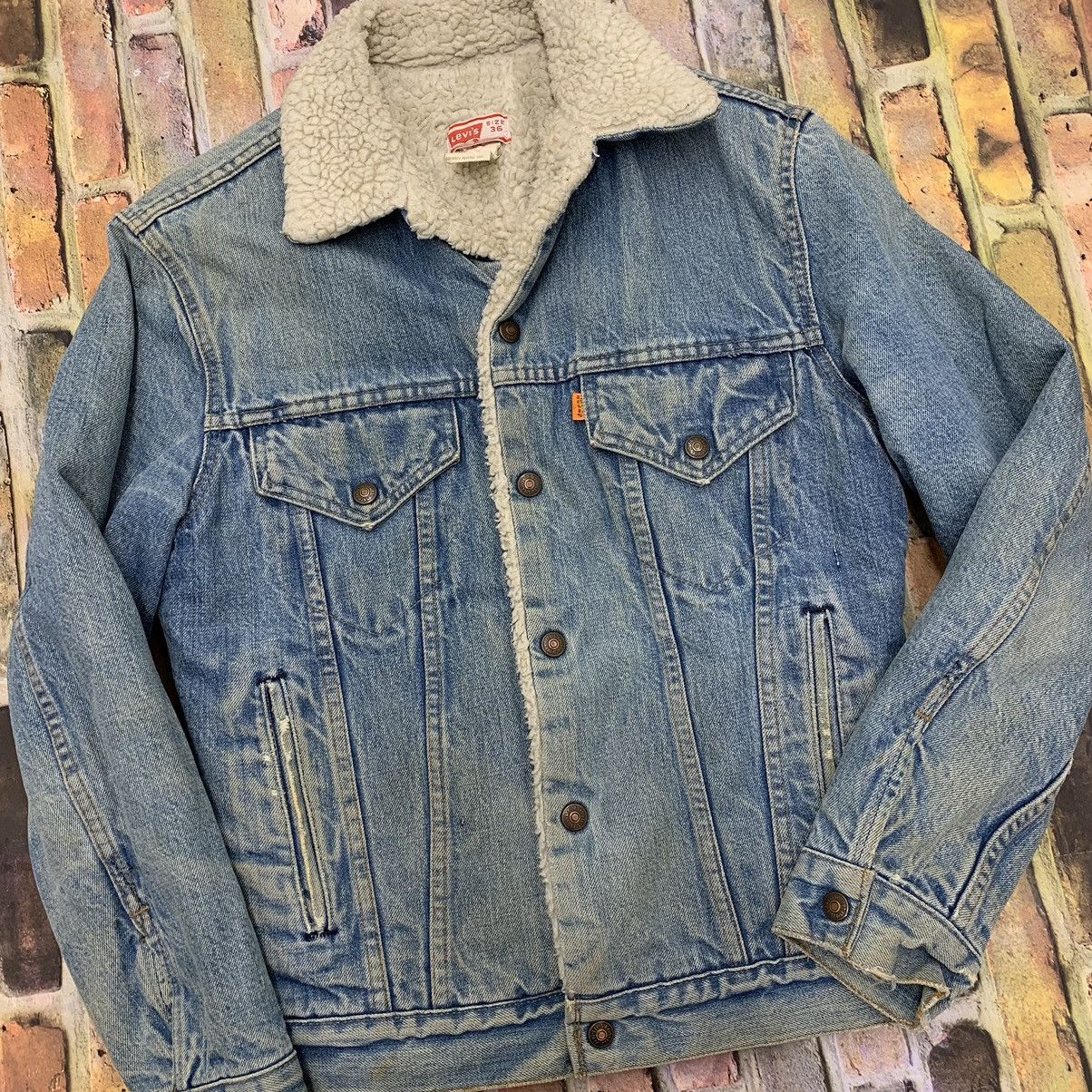 Levi's × Vintage Vintage Levi’s Orange Tab sherpa lined denim jacket Size US S / EU 44-46 / 1 - 3 Thumbnail
