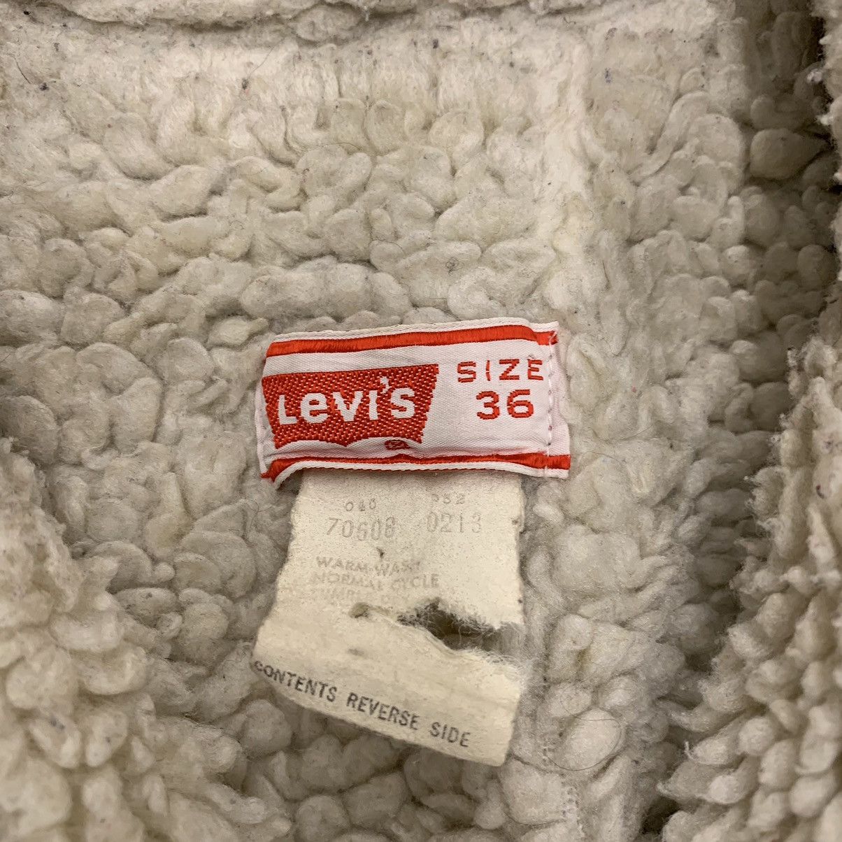 Levi's × Vintage Vintage Levi’s Orange Tab sherpa lined denim jacket Size US S / EU 44-46 / 1 - 4 Thumbnail