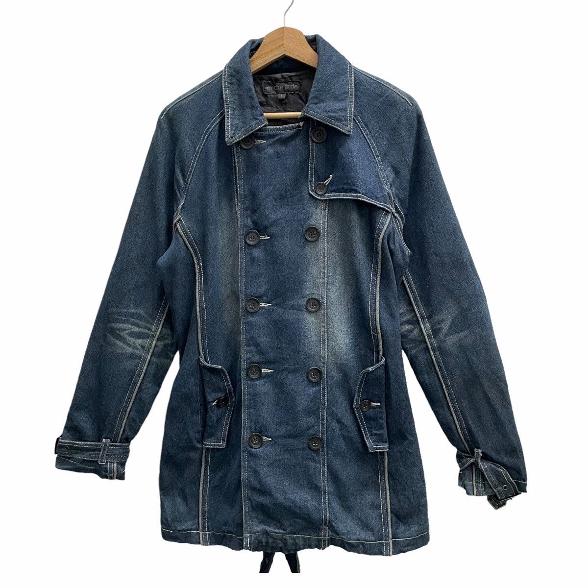Hysteric Glamour × In The Attic × Japanese Brand 💥Japan In The Attic Denim Double Breast Jacket Parka Size L / US 10 / IT 46 - 3 Thumbnail
