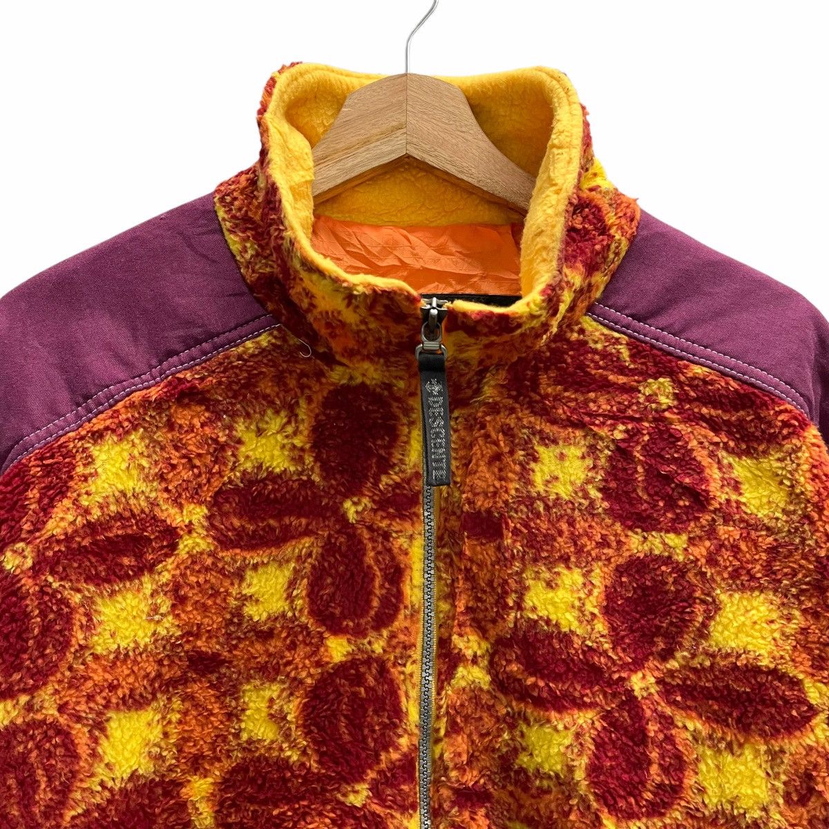 Descente × Vintage 💥 90s Descente Full Design Fullzip Fleece Jacket Size US L / EU 52-54 / 3 - 2 Thumbnail