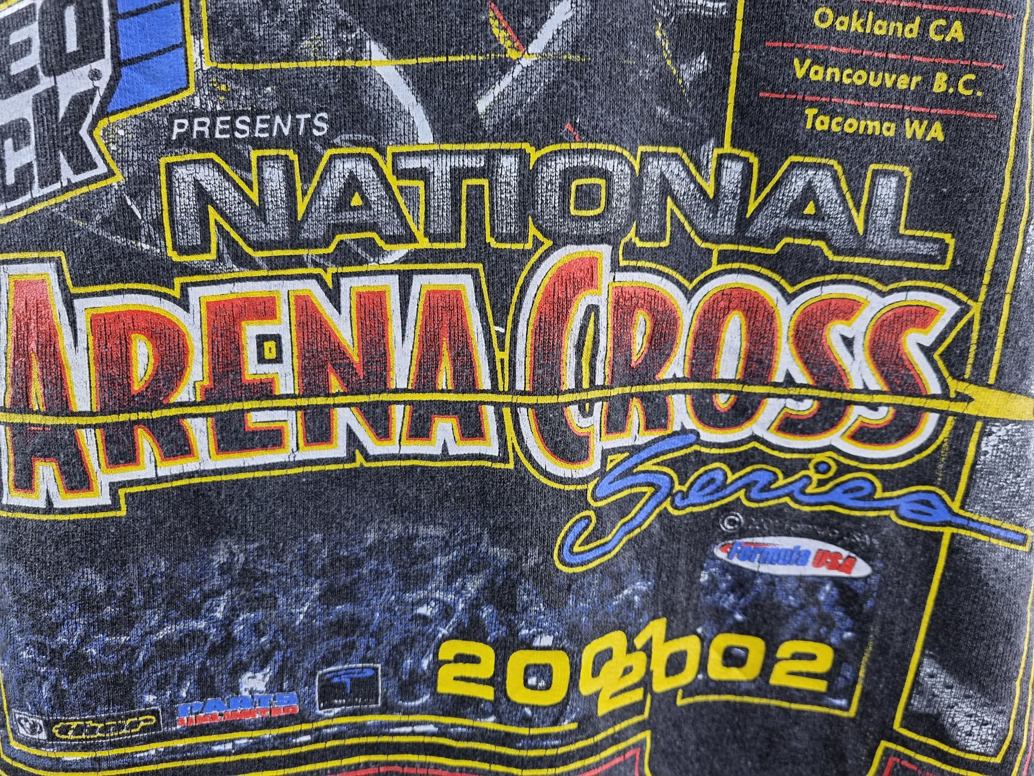 Vintage 2001 National Arena Cross Thrashed Faded Moto sweatshirt Size US XL / EU 56 / 4 - 8 Thumbnail
