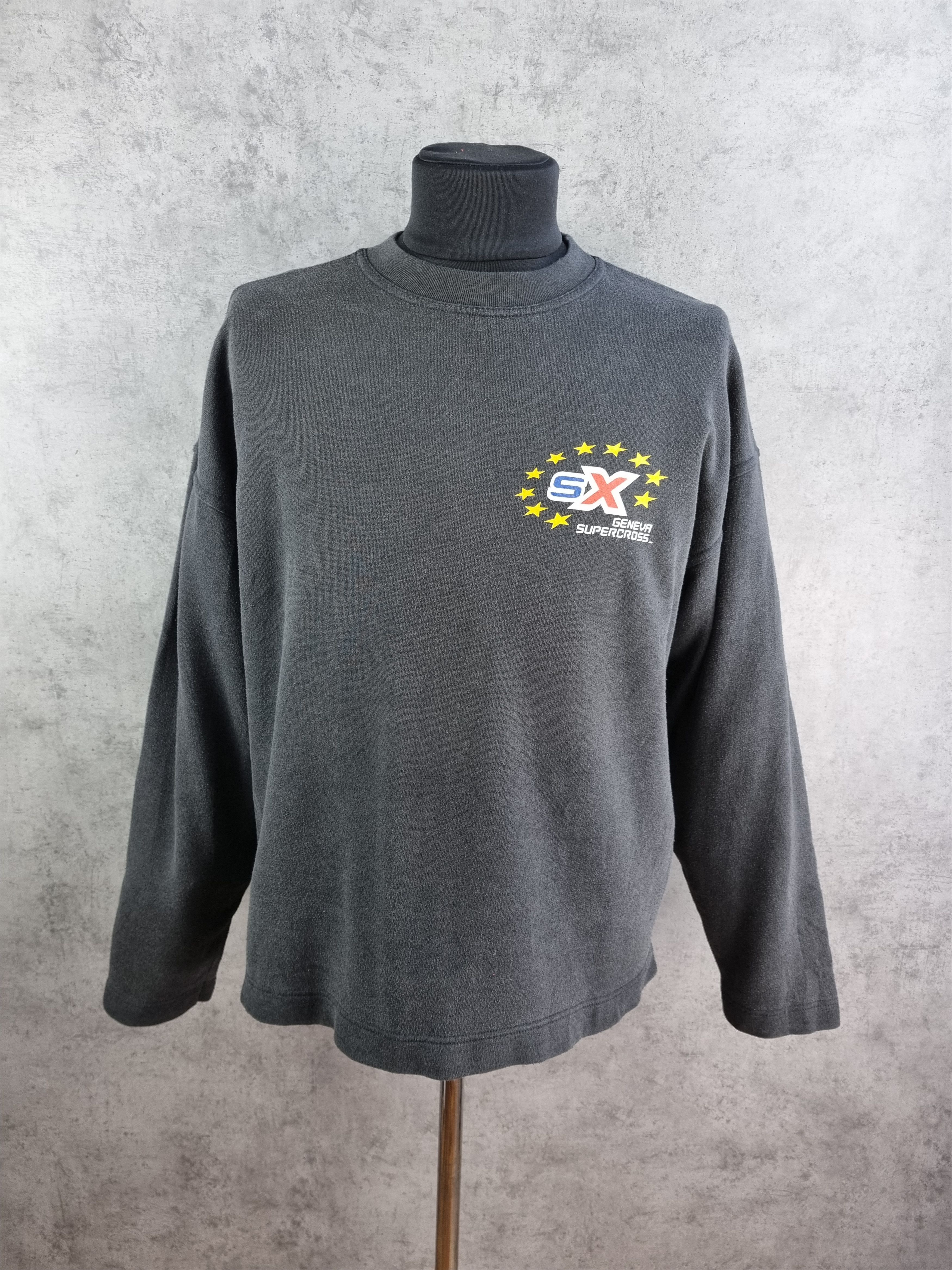 Vintage 2001 National Arena Cross Thrashed Faded Moto sweatshirt Size US XL / EU 56 / 4 - 16 Thumbnail