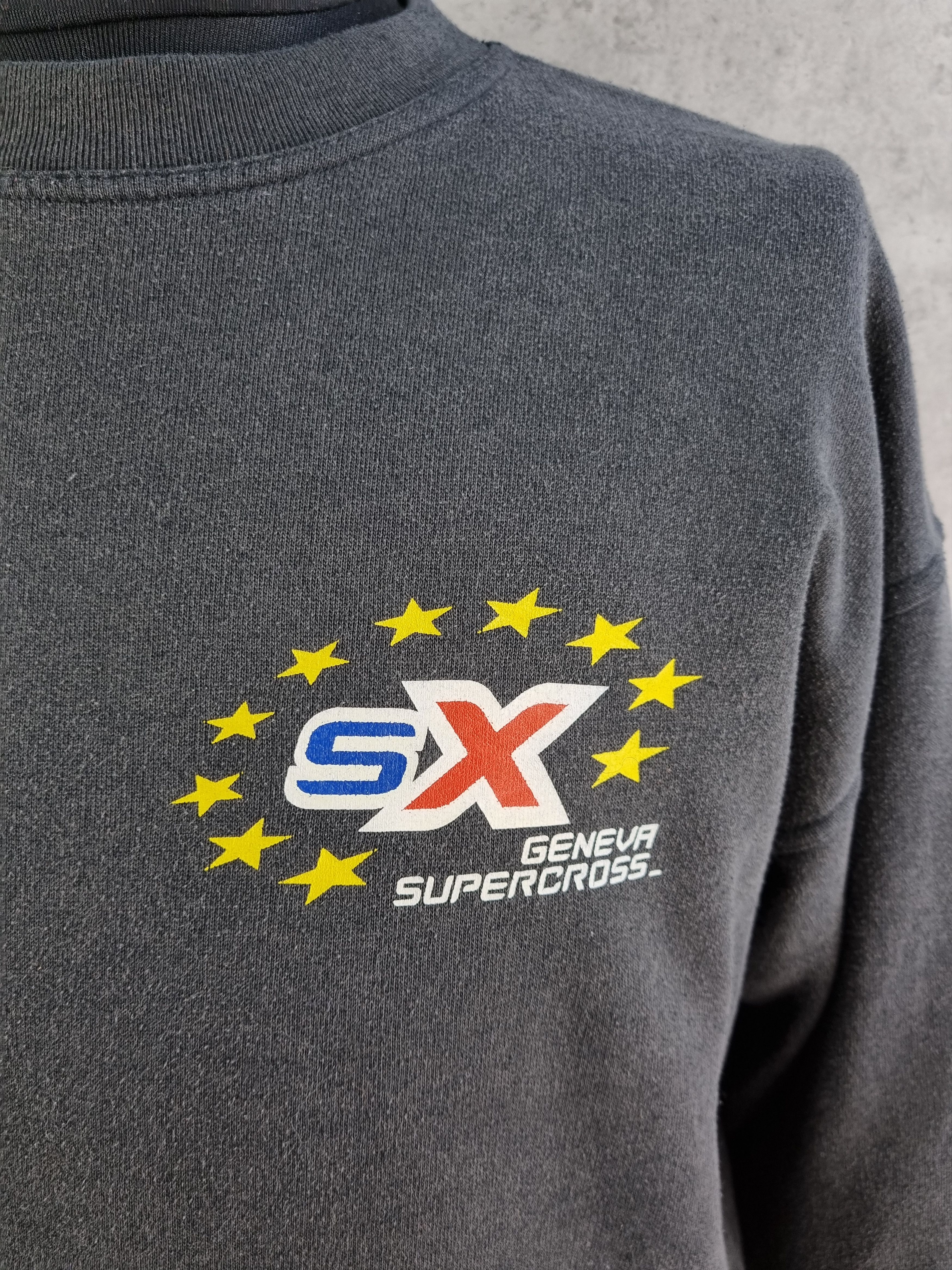 Vintage 2001 National Arena Cross Thrashed Faded Moto sweatshirt Size US XL / EU 56 / 4 - 6 Thumbnail