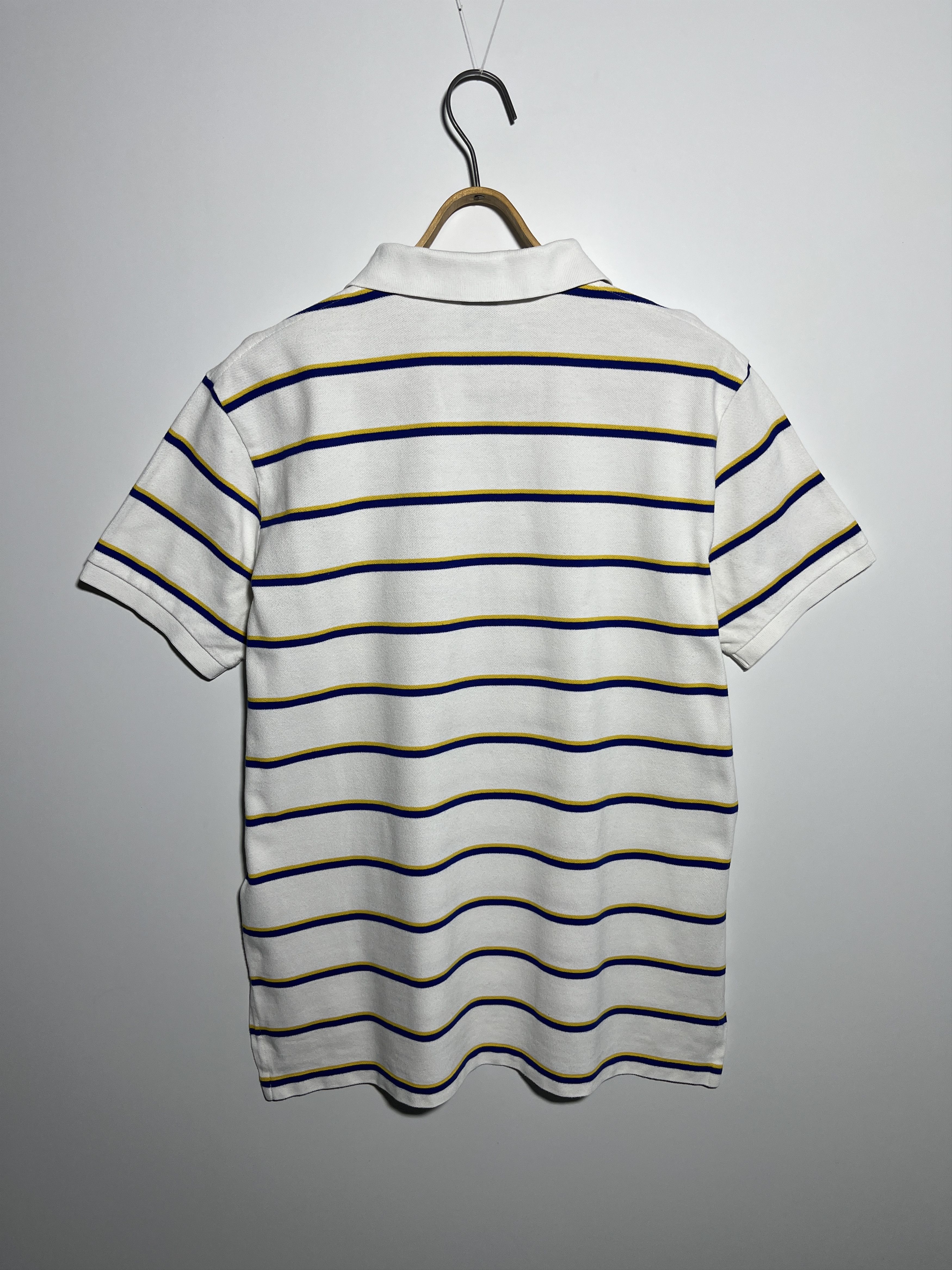 Polo Ralph Lauren × Vintage Vintage Polo Ralph Lauren White Striped Polo Shirt Size L Size US L / EU 52-54 / 3 - 2 Thumbnail