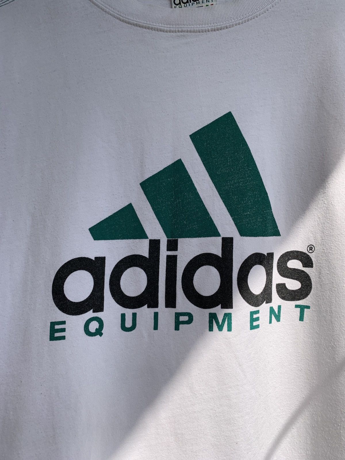 Adidas 90s Vintage Adidas Equipment White/Green T-Shirt Size US XL / EU 56 / 4 - 5 Thumbnail
