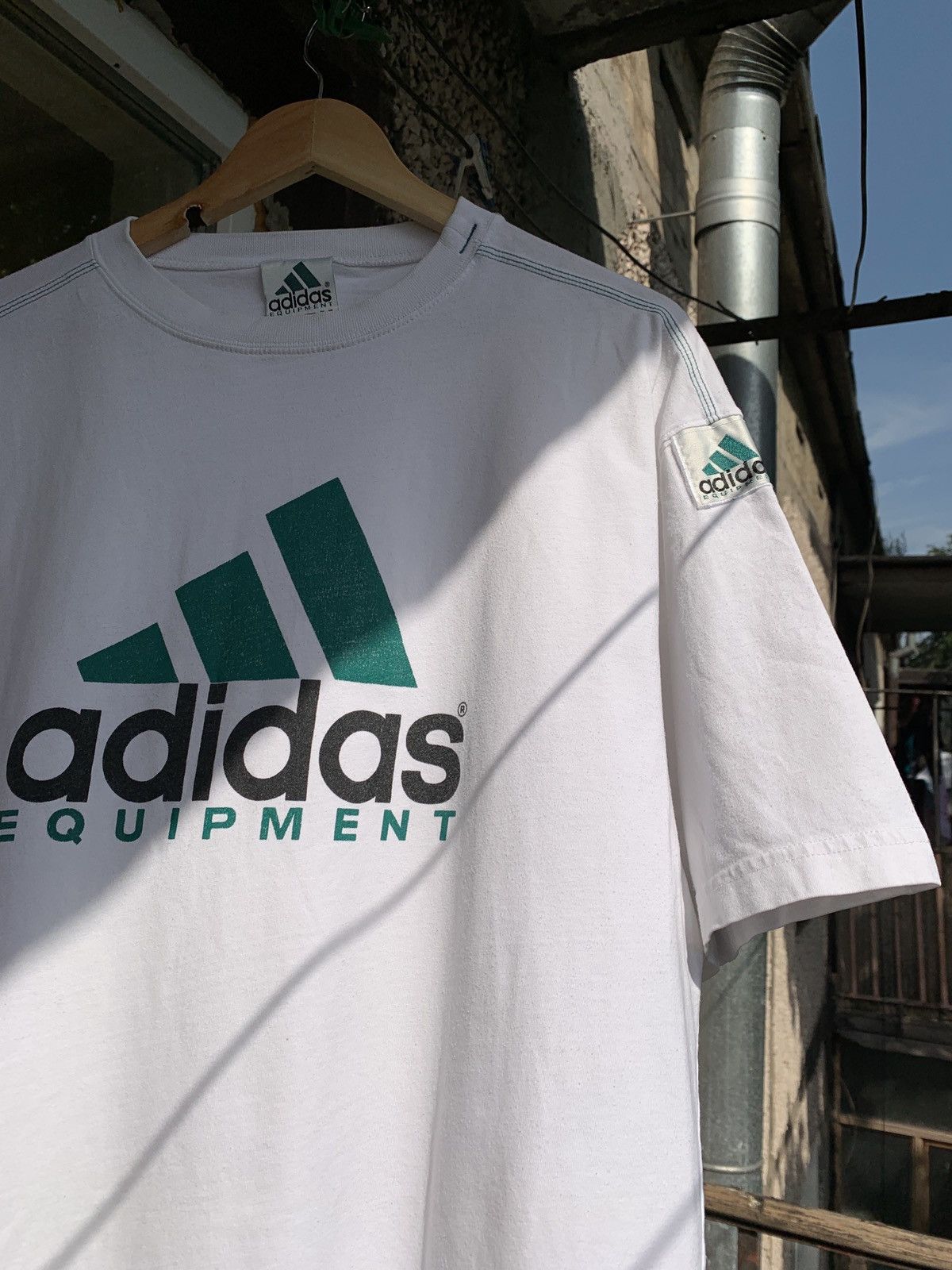 Adidas 90s Vintage Adidas Equipment White/Green T-Shirt Size US XL / EU 56 / 4 - 3 Thumbnail