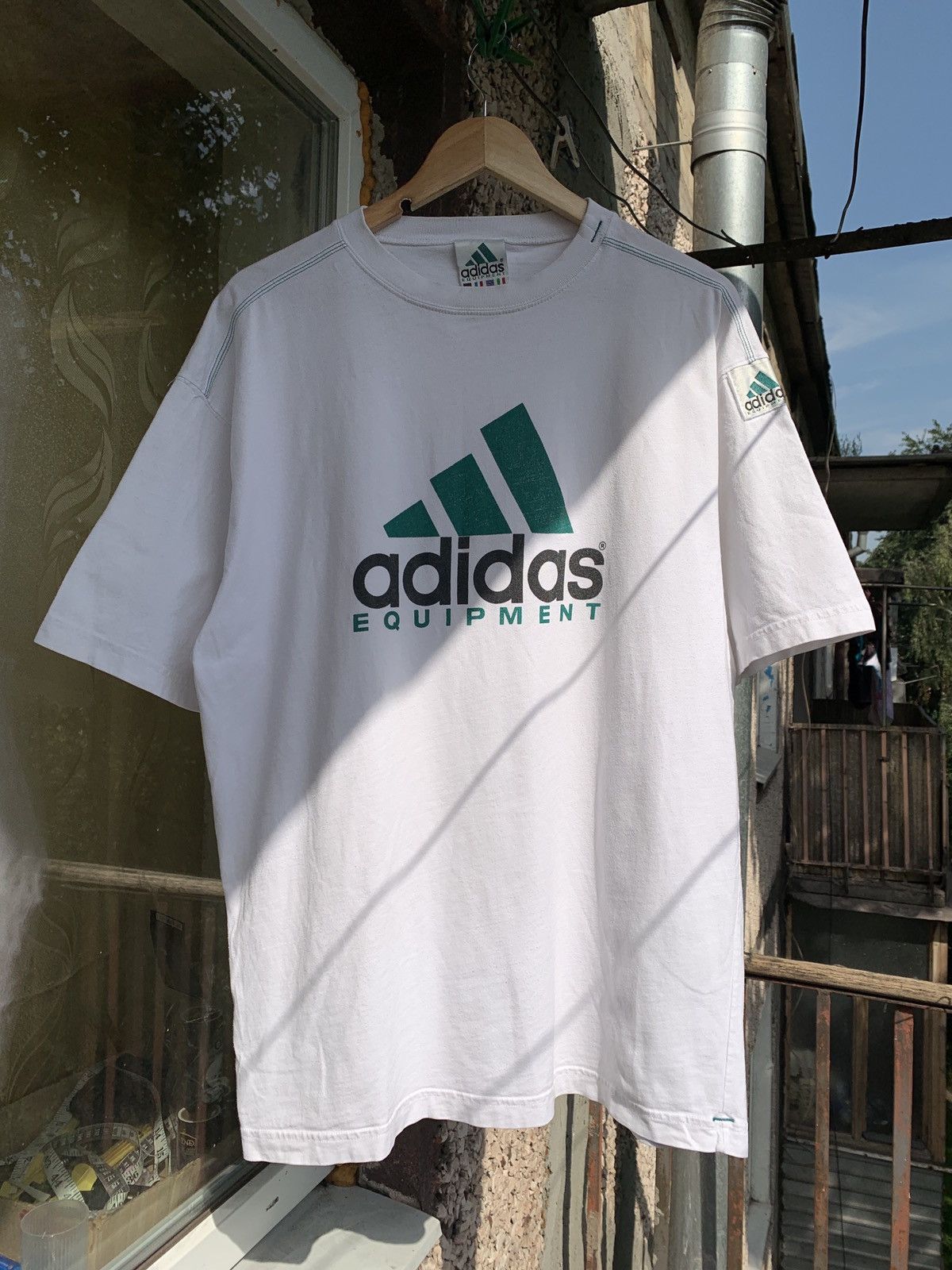 Adidas 90s Vintage Adidas Equipment White/Green T-Shirt Size US XL / EU 56 / 4 - 1 Thumbnail