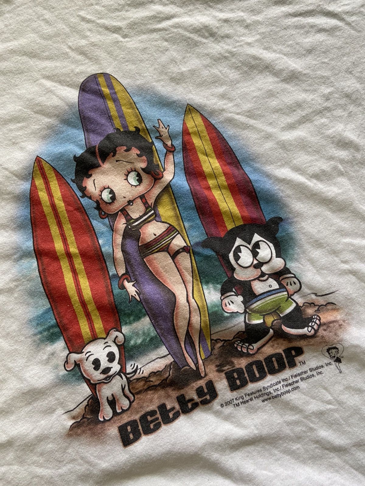 Vintage Vintage Betty Boop white t shirt Size US XL / EU 56 / 4 - 2 Thumbnail
