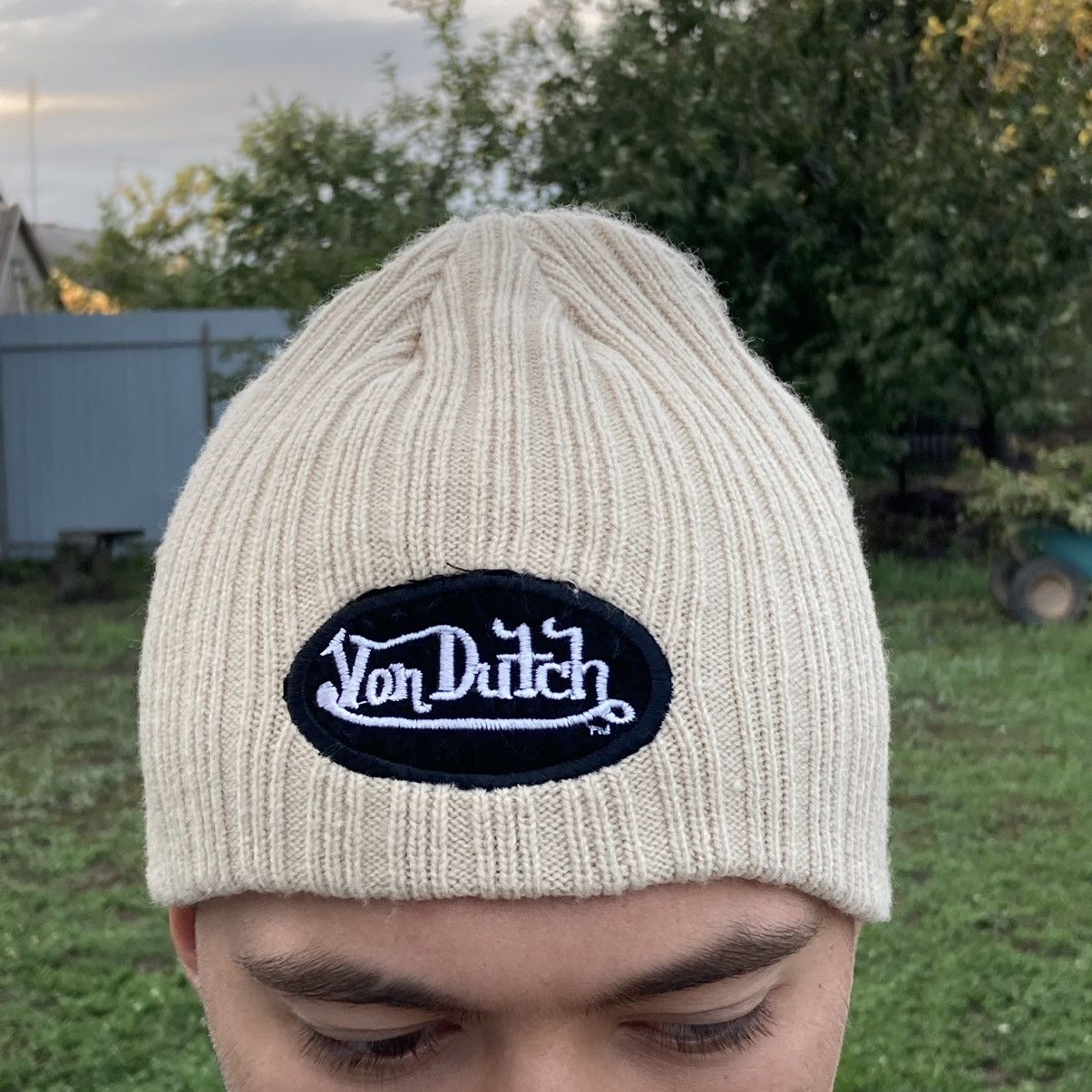 Vintage × Von Dutch Vintage Von Dutch beige beanie hat Size ONE SIZE - 3 Thumbnail