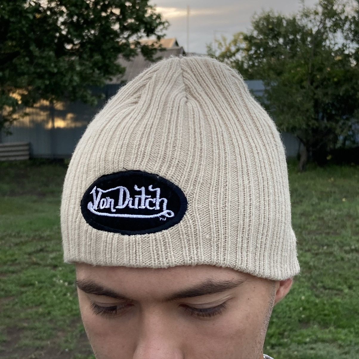 Vintage × Von Dutch Vintage Von Dutch beige beanie hat Size ONE SIZE - 1 Thumbnail