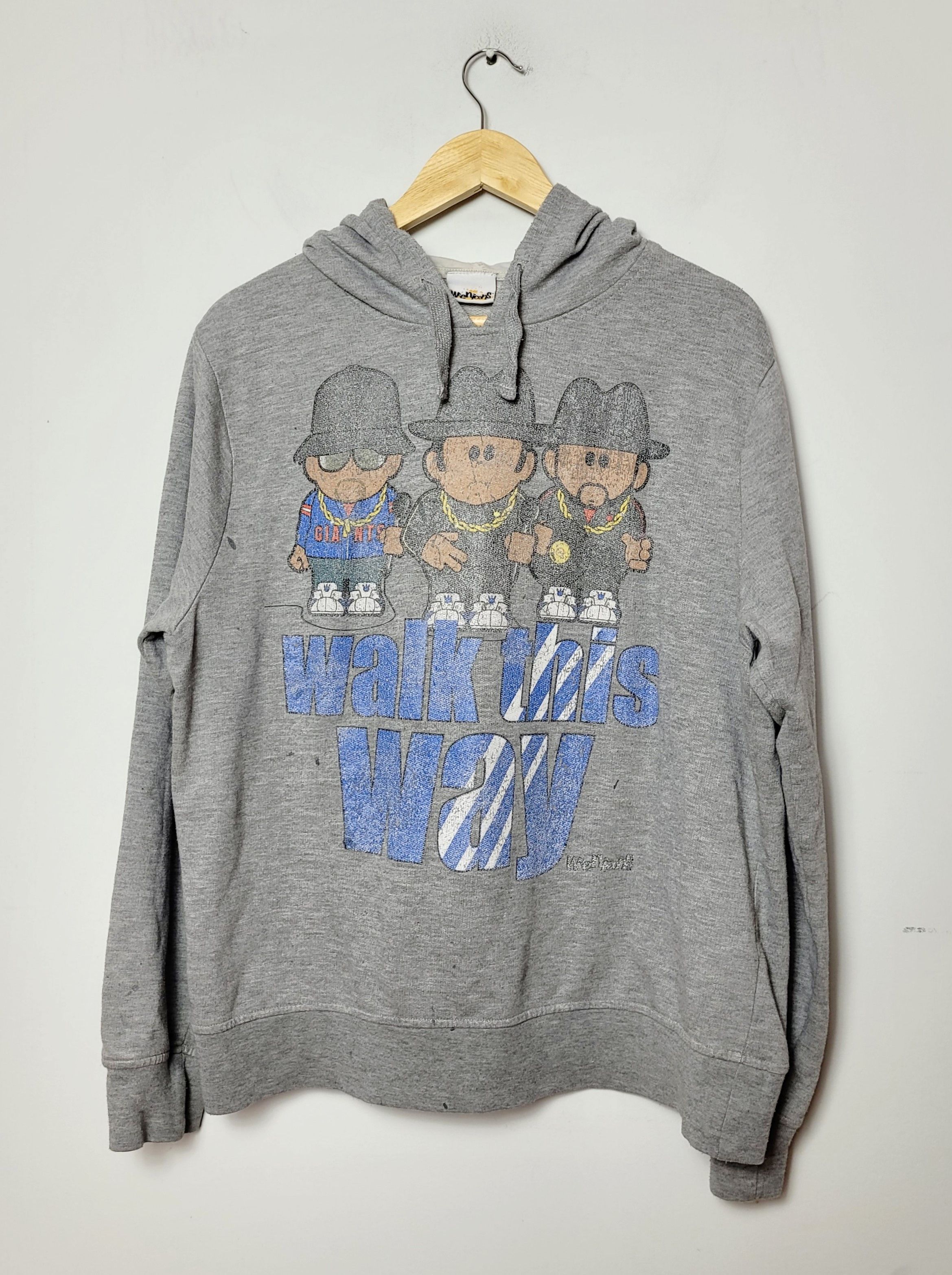 RUN DMC × Rap Tees × Vintage Run DMC Walk Your Way vintage hoodie Size US L / EU 52-54 / 3 - 1 Thumbnail