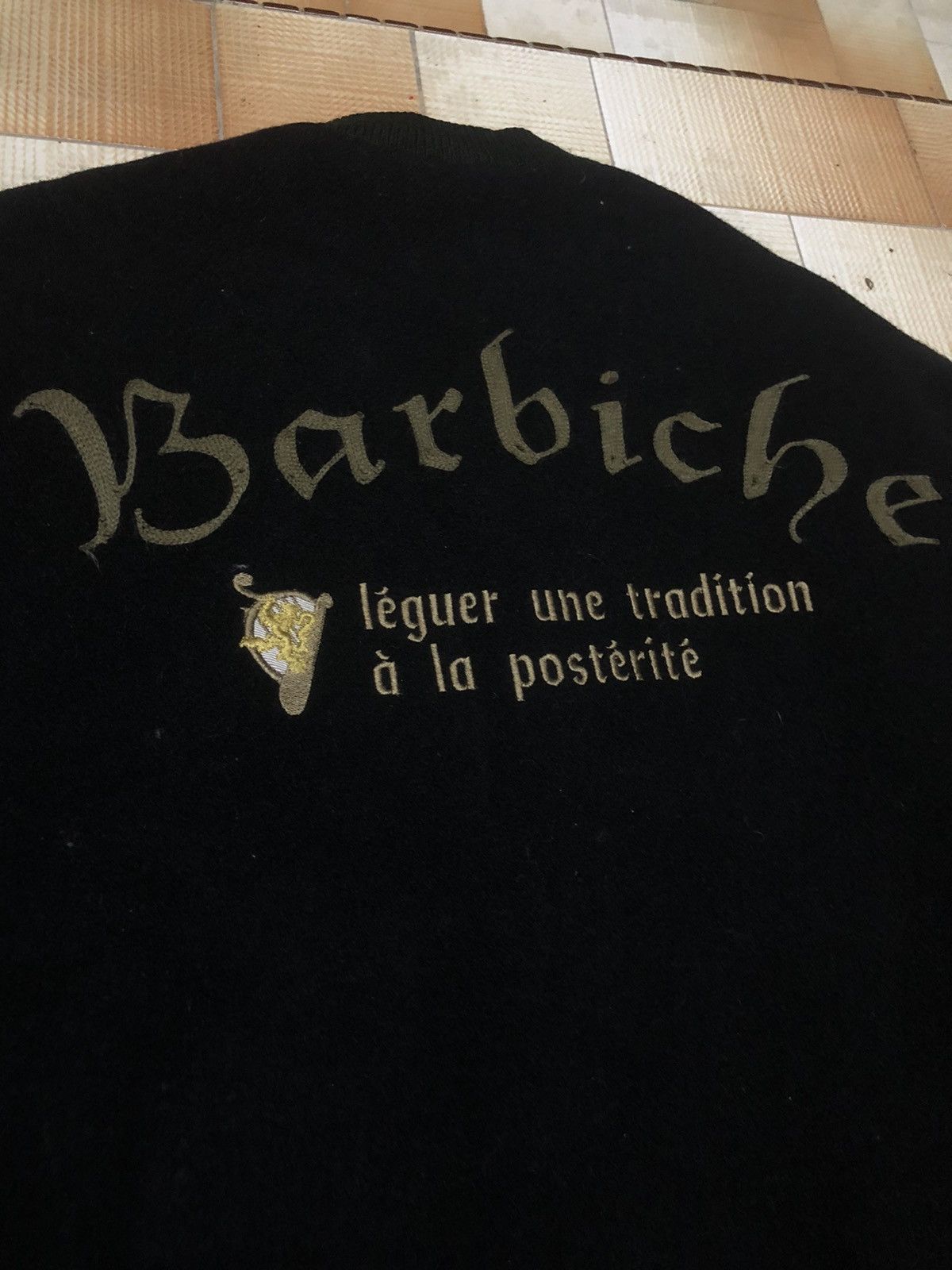 Vintage Vintage Varsity Barbiche Wool Black Street Wear Size US L / EU 52-54 / 3 - 5 Thumbnail