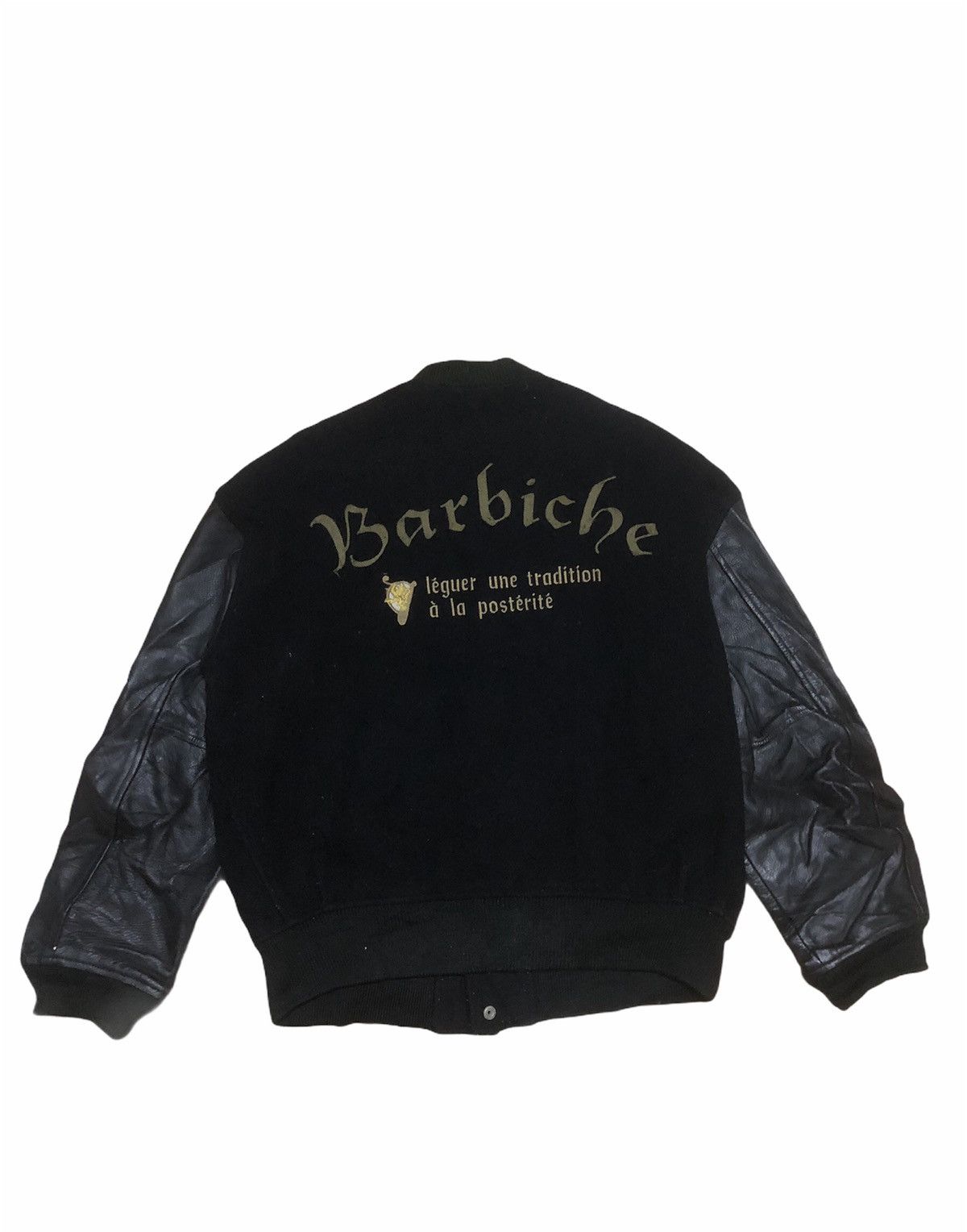 Vintage Vintage Varsity Barbiche Wool Black Street Wear Size US L / EU 52-54 / 3 - 1 Thumbnail