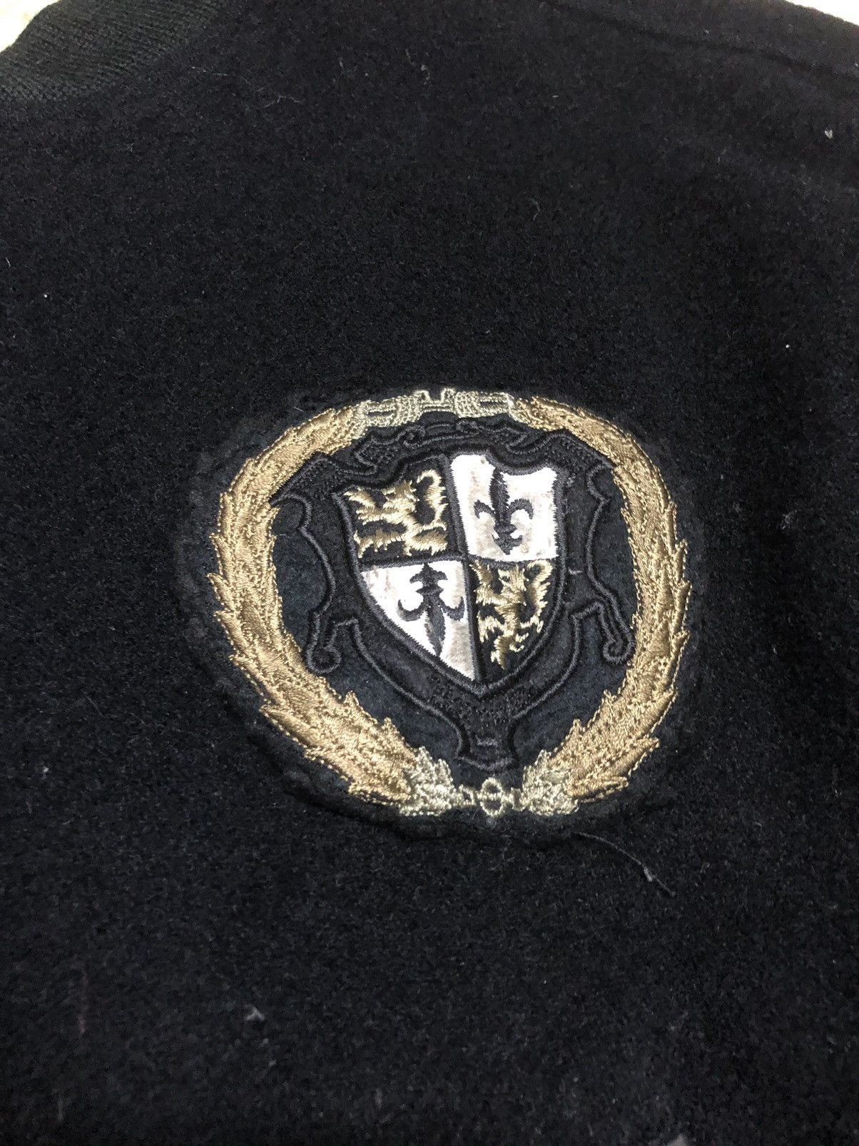 Vintage Vintage Varsity Barbiche Wool Black Street Wear Size US L / EU 52-54 / 3 - 8 Thumbnail
