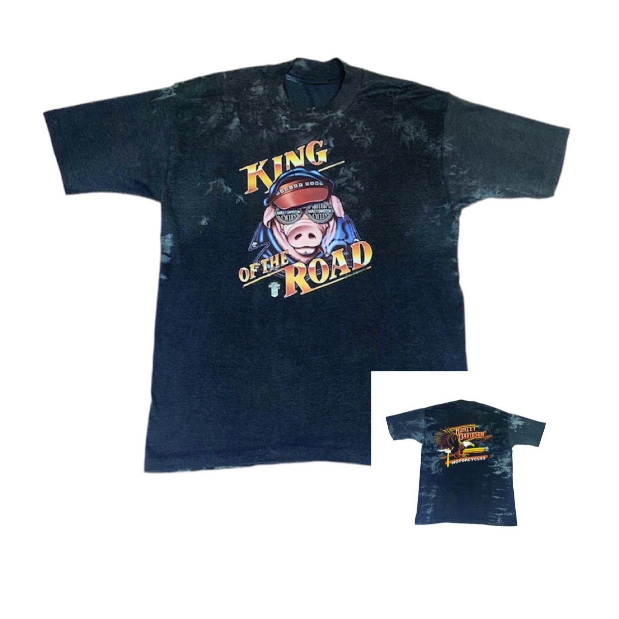 Vintage 1984 Harley Davidson T-Shirt Black Biker Hog King