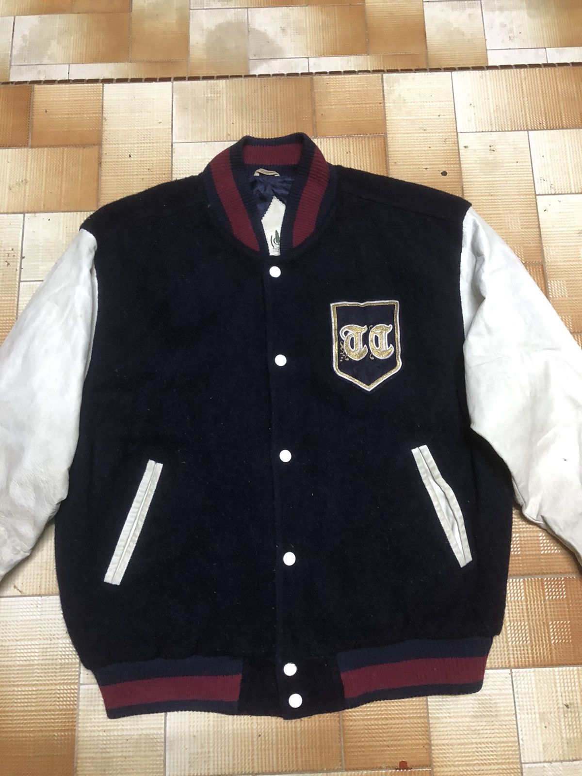 Japanese Brand ⚡️Street-fashion Varsity Jacket Wool Vintage Size US L / EU 52-54 / 3 - 6 Thumbnail