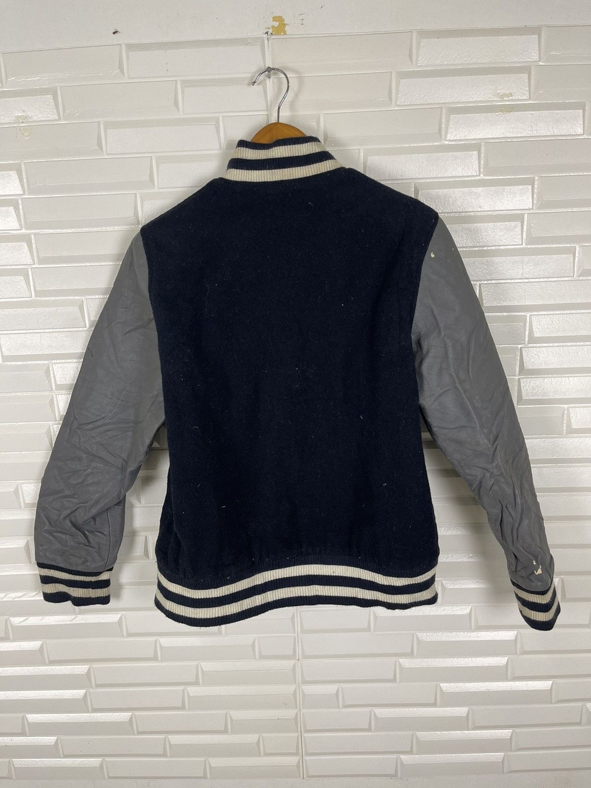 Japanese Brand × Vintage Streetwear X-Girl Varsity Jacket Leather Size US XS / EU 42 / 0 - 2 Thumbnail
