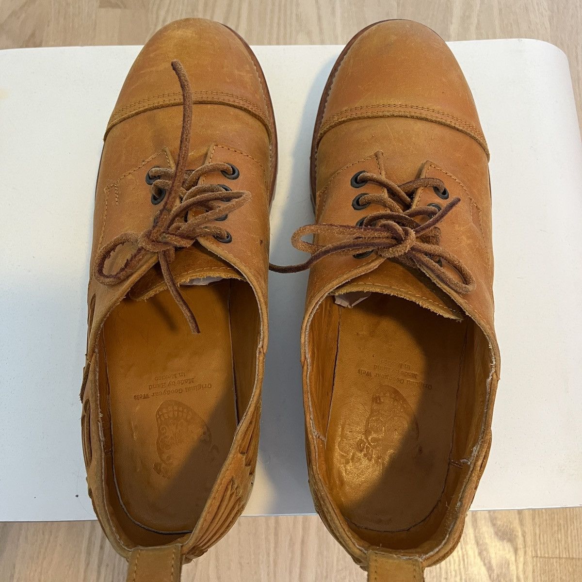 Vintage UNMARKED MX Ripple Toe Shoes Size US 11 / EU 44 - 3 Thumbnail