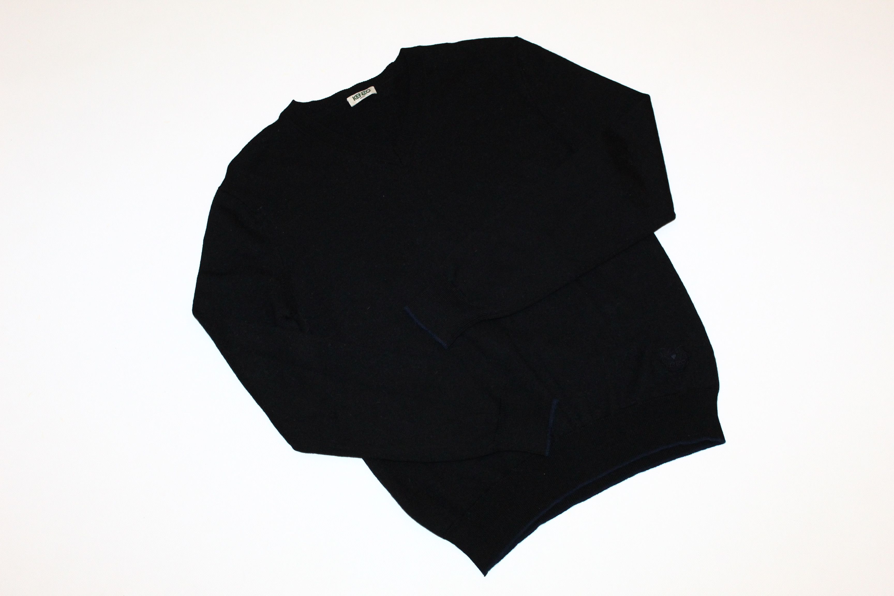 Kenzo Kenzo Logo Embroidery V-neck Wool Jumper Size US S / EU 44-46 / 1 - 4 Thumbnail