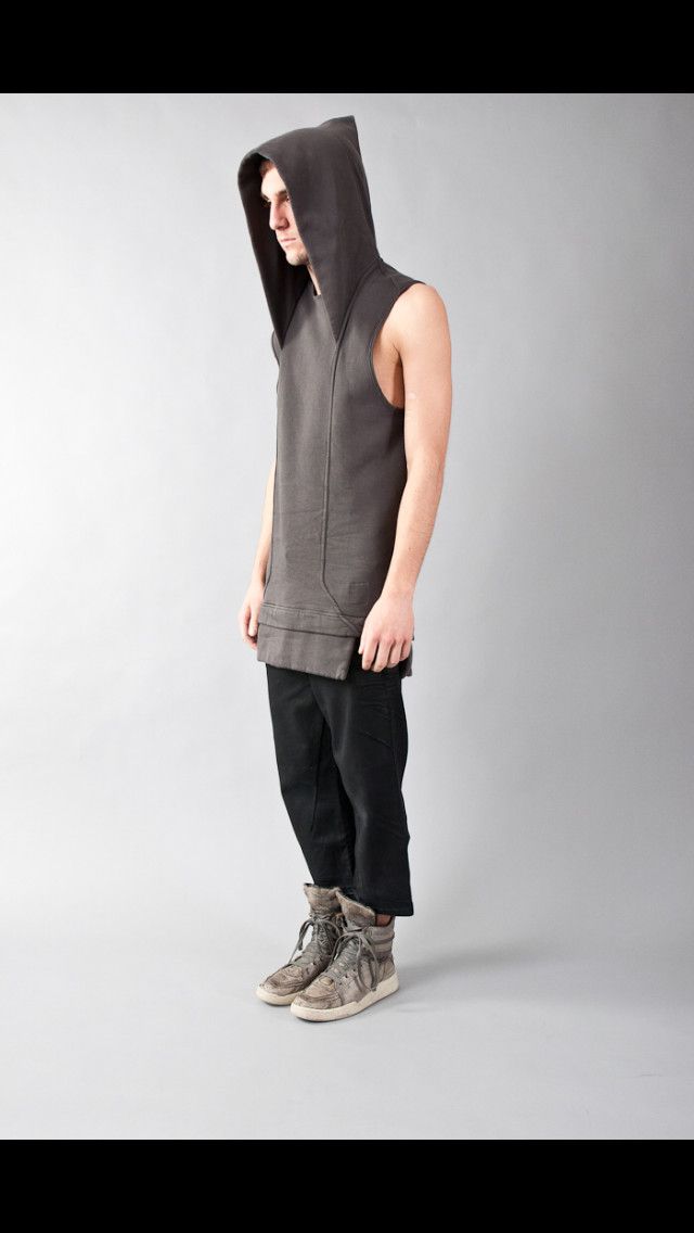 Rick Owens Druid Hoodie Rick Owens Drkshdw — Druid Sleeveless Hoodie