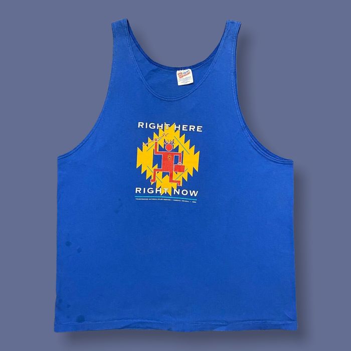 Vintage Vintage 90s Tank Top Sleeveless Shirt Native American Art XL
