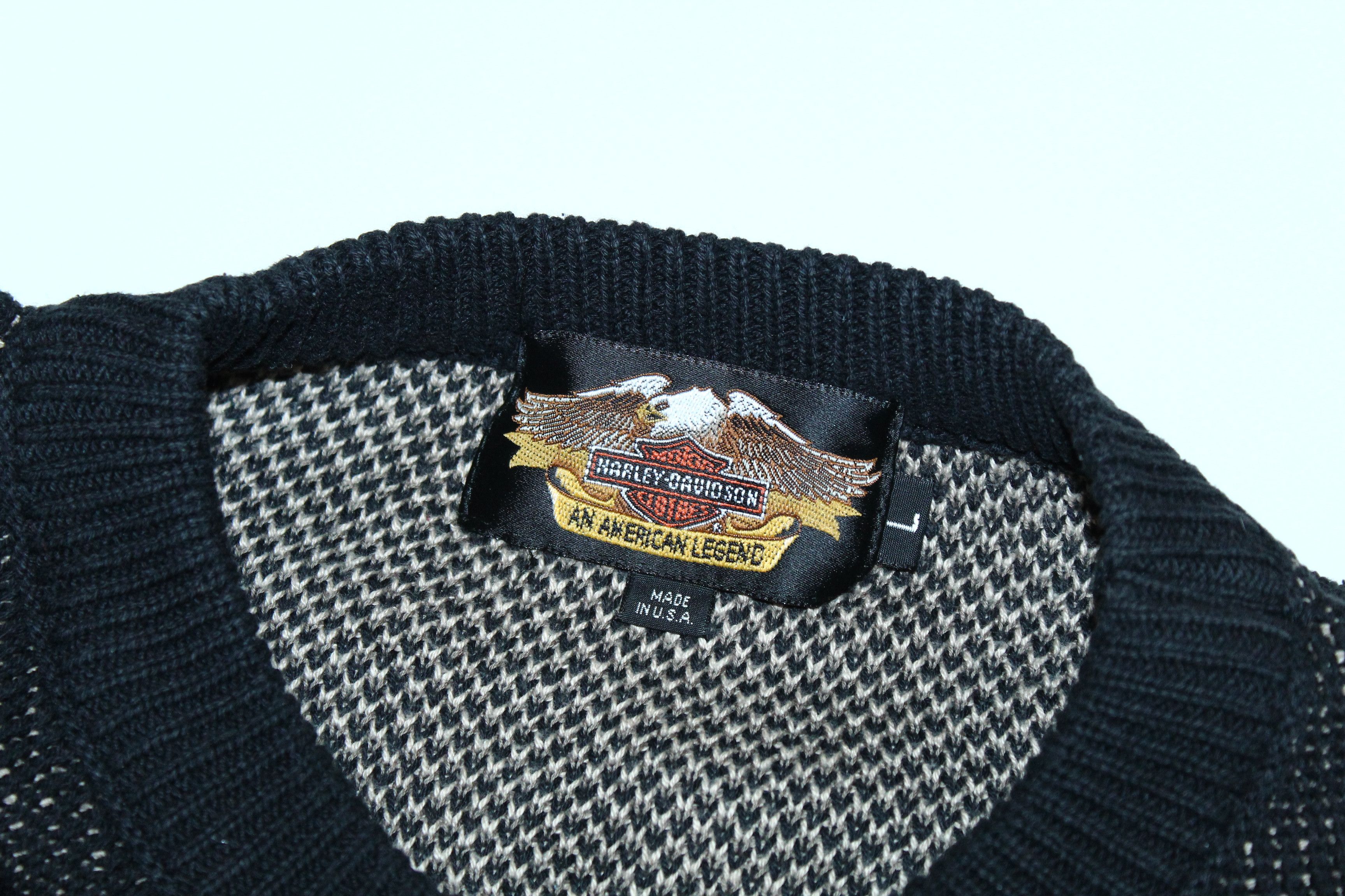 Harley Davidson 🔥 Harley Davidson Big Logo Embroidery Jacquard Sweater Size US L / EU 52-54 / 3 - 3 Thumbnail