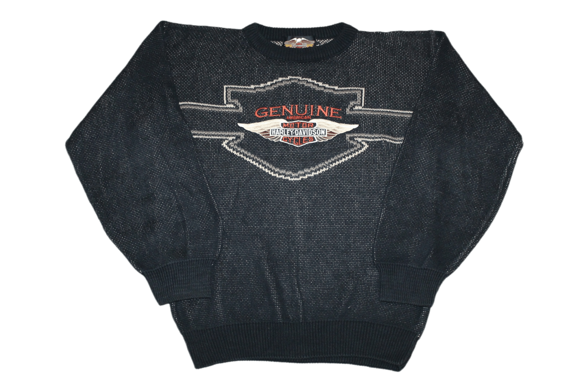 Harley Davidson 🔥 Harley Davidson Big Logo Embroidery Jacquard Sweater Size US L / EU 52-54 / 3 - 1 Thumbnail