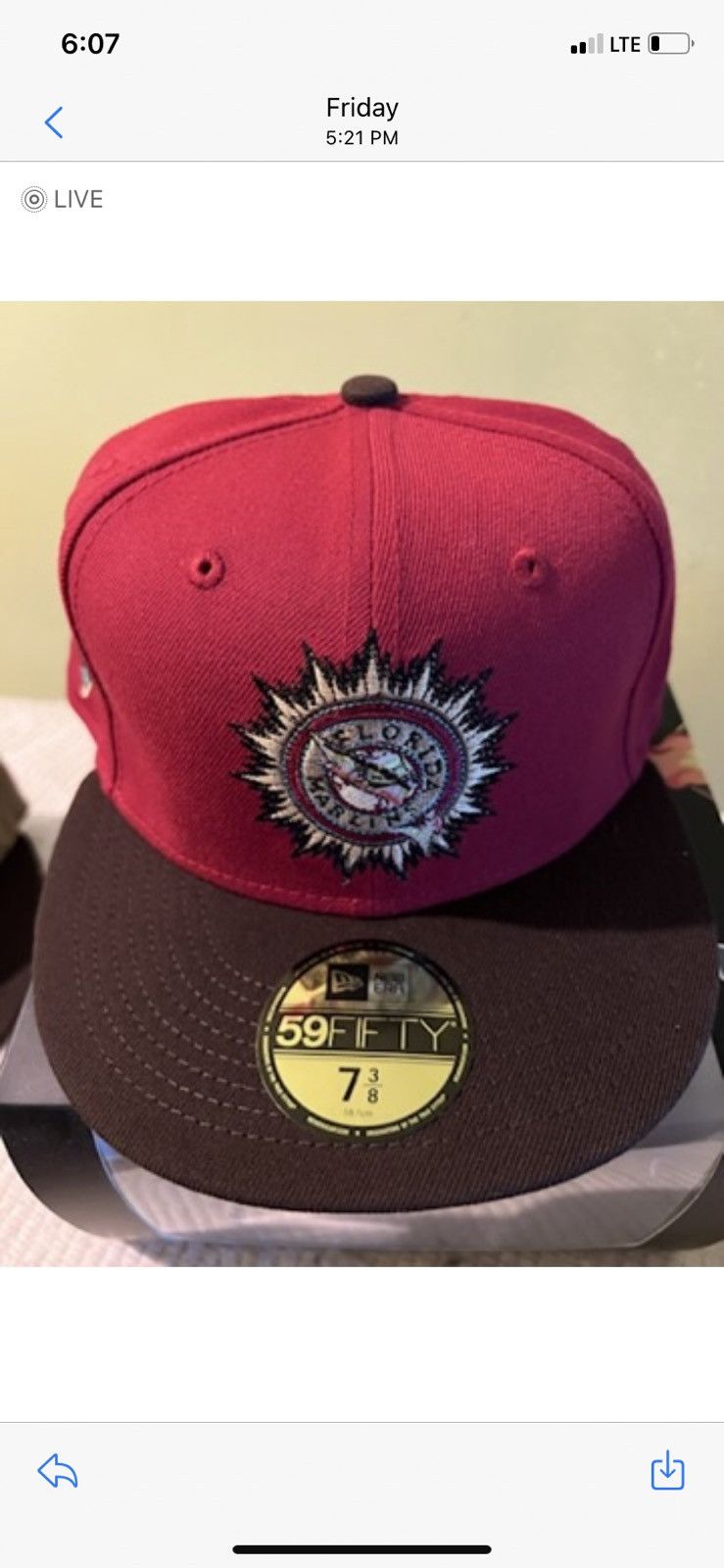 Florida Marlins Fitted 7 3/8