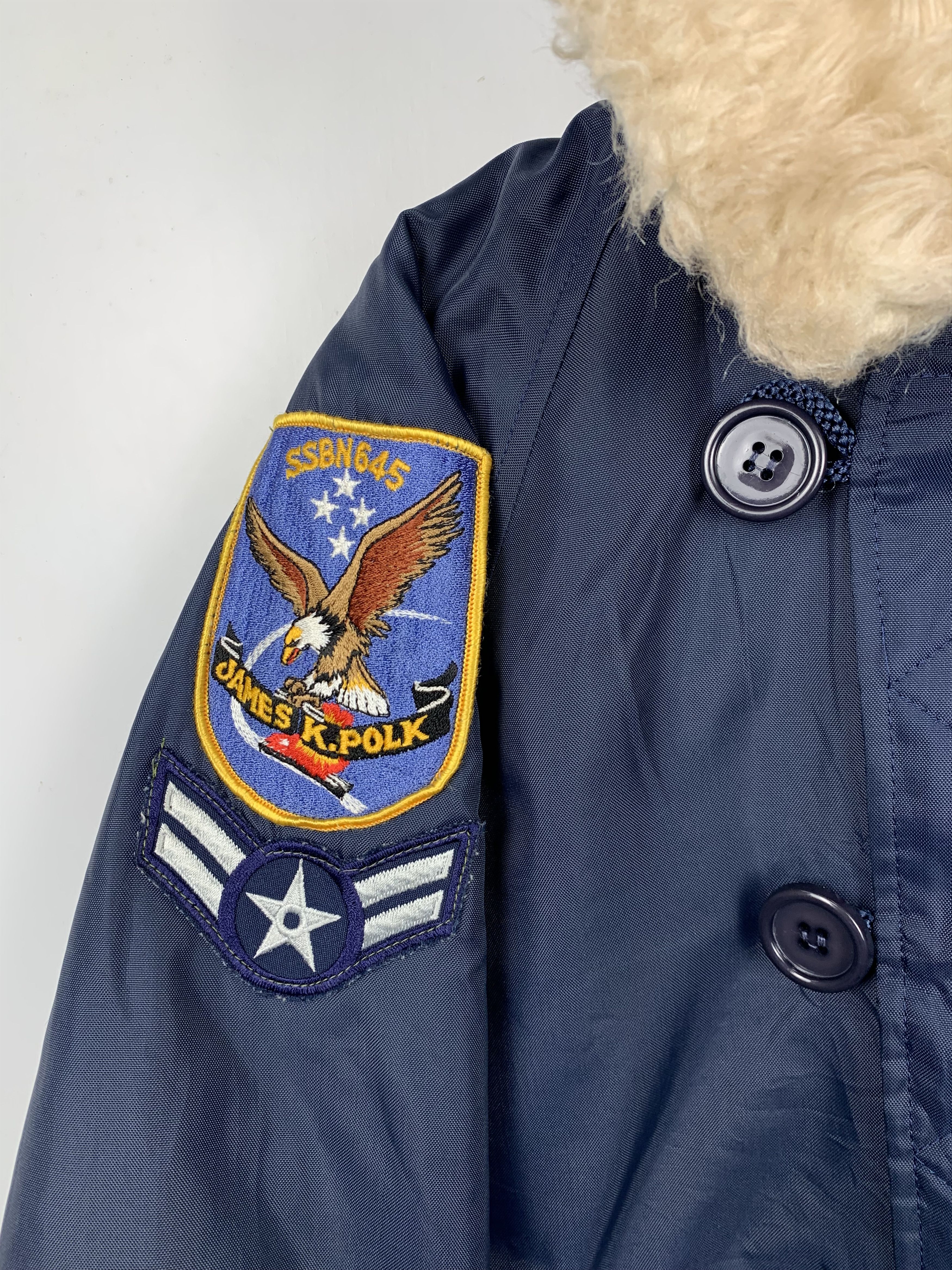 Vintage Vintage 90s Us Air Force Sherpa Hoodie Jacket J1211 Size US M / EU 48-50 / 2 - 6 Thumbnail
