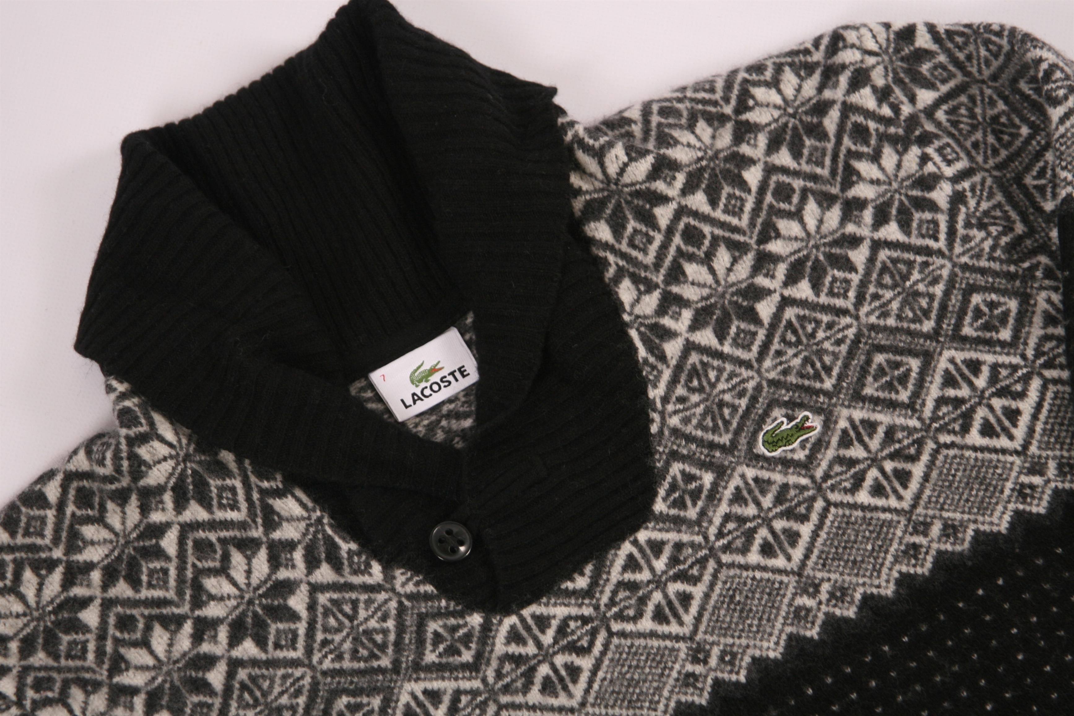 Lacoste Lacoste Ornamental Intarsia Wool Blend Turtleneck Sweater Size US XL / EU 56 / 4 - 6 Thumbnail