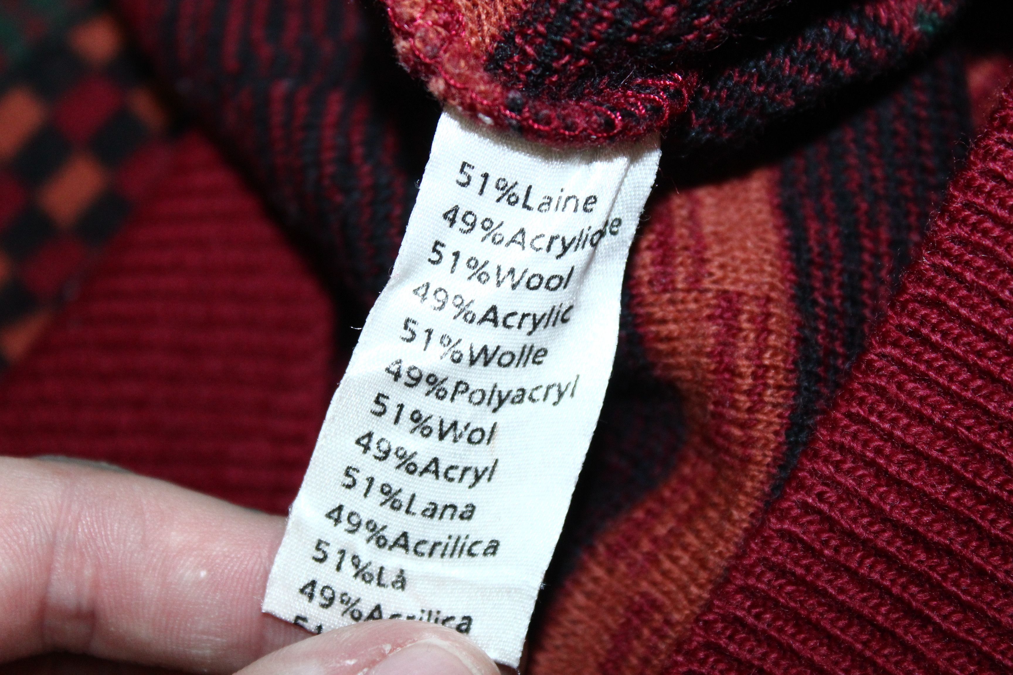 Lacoste 🔥80's Lacoste Tribes Pattern Wool Blend Knit Crew Sweater Size US L / EU 52-54 / 3 - 5 Thumbnail