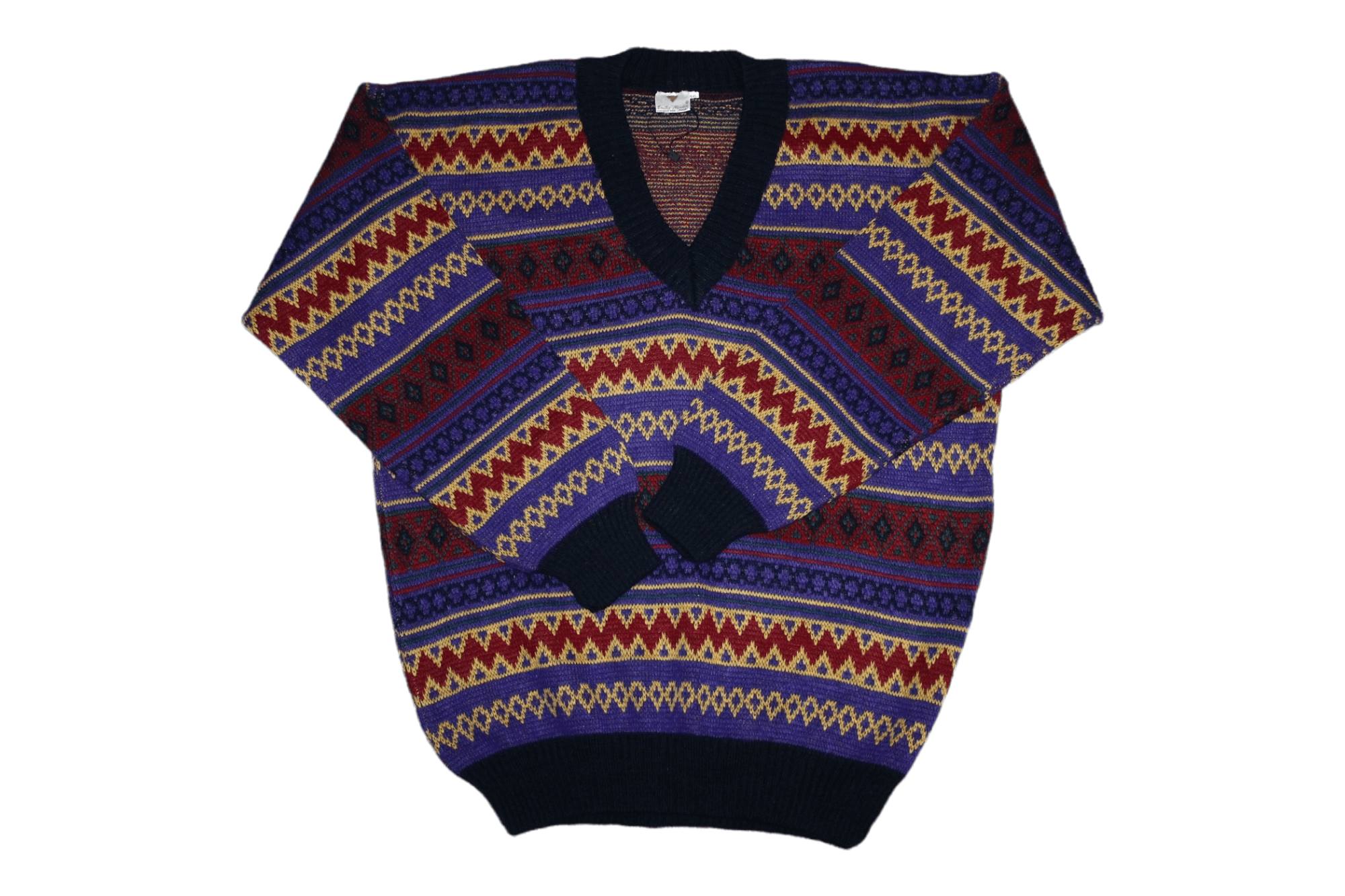 Homespun Knitwear Vintage Emilio Nandini pour Adler V-neck knit Sweater Size US S / EU 44-46 / 1 - 1 Preview