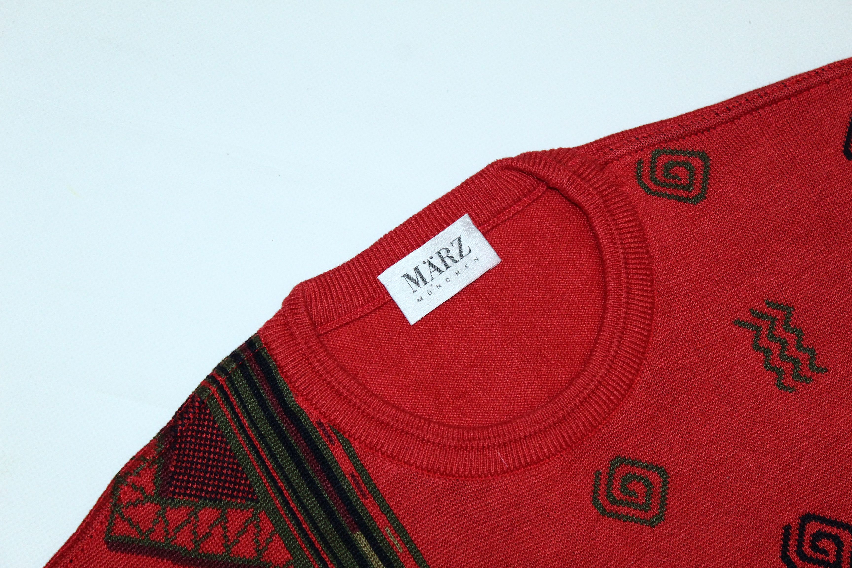 Homespun Knitwear Marz Munchen Psychedelic Art Mercerized Cotton Crew Sweater Size US XL / EU 56 / 4 - 7 Thumbnail