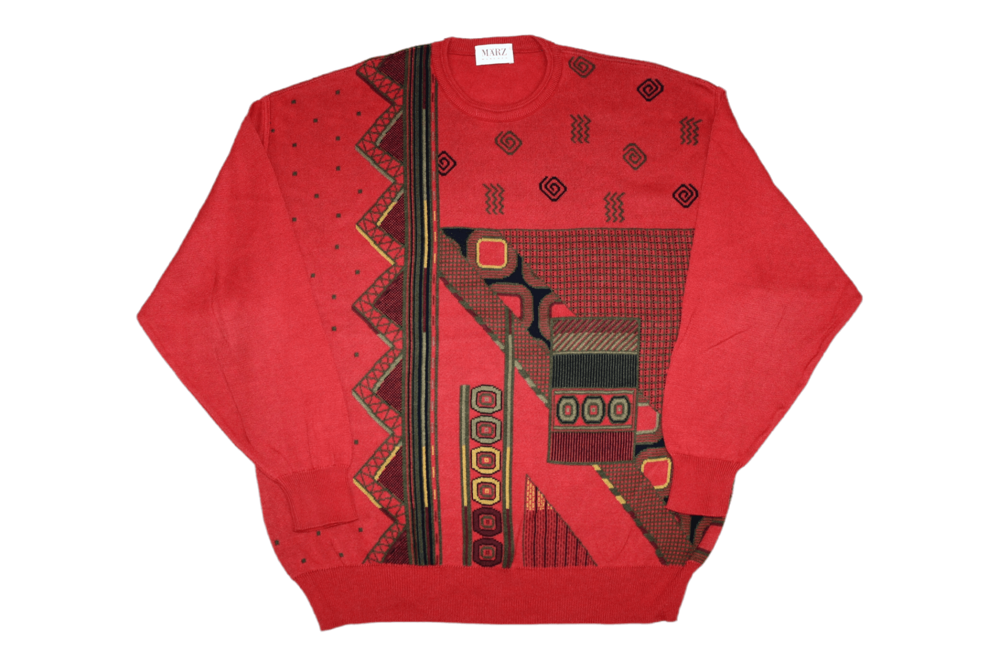 Homespun Knitwear Marz Munchen Psychedelic Art Mercerized Cotton Crew Sweater Size US XL / EU 56 / 4 - 1 Thumbnail