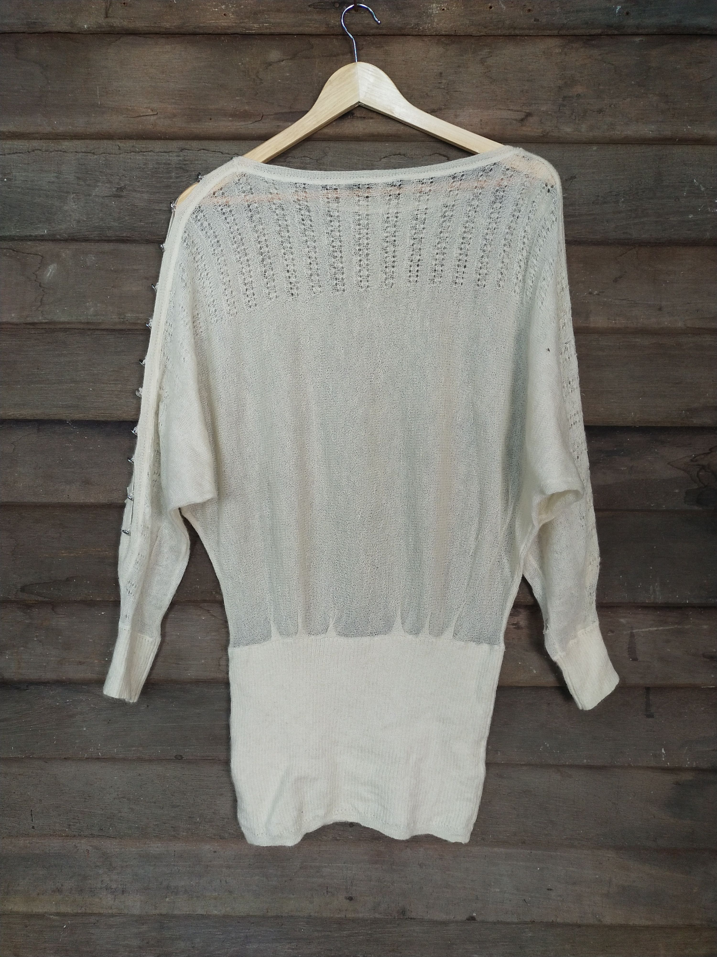 Donna Karan × Japanese Brand Donna Karan New York cream knitwear #S223 Size S / US 4 / IT 40 - 9 Thumbnail
