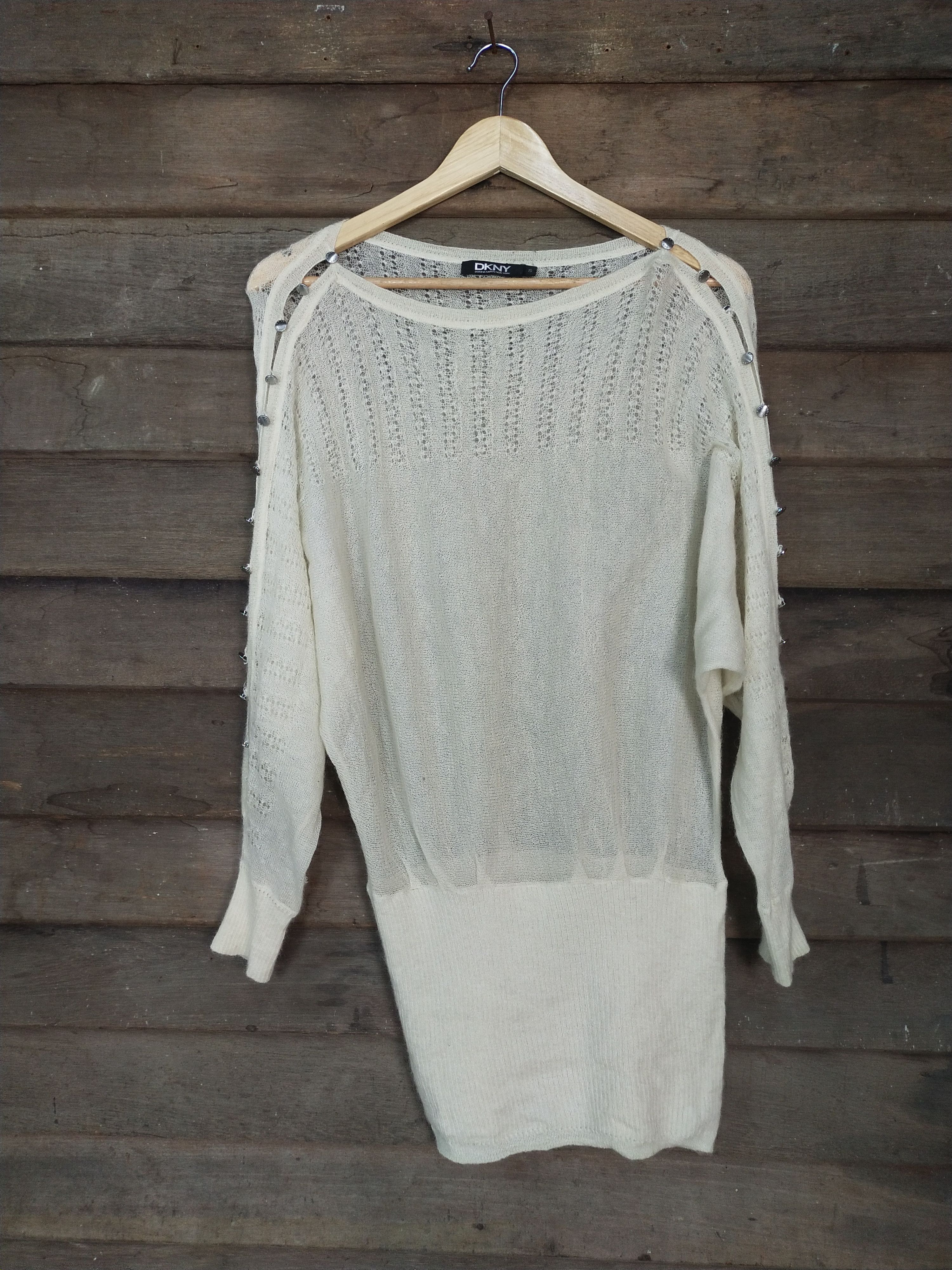 Donna Karan × Japanese Brand Donna Karan New York cream knitwear #S223 Size S / US 4 / IT 40 - 1 Thumbnail