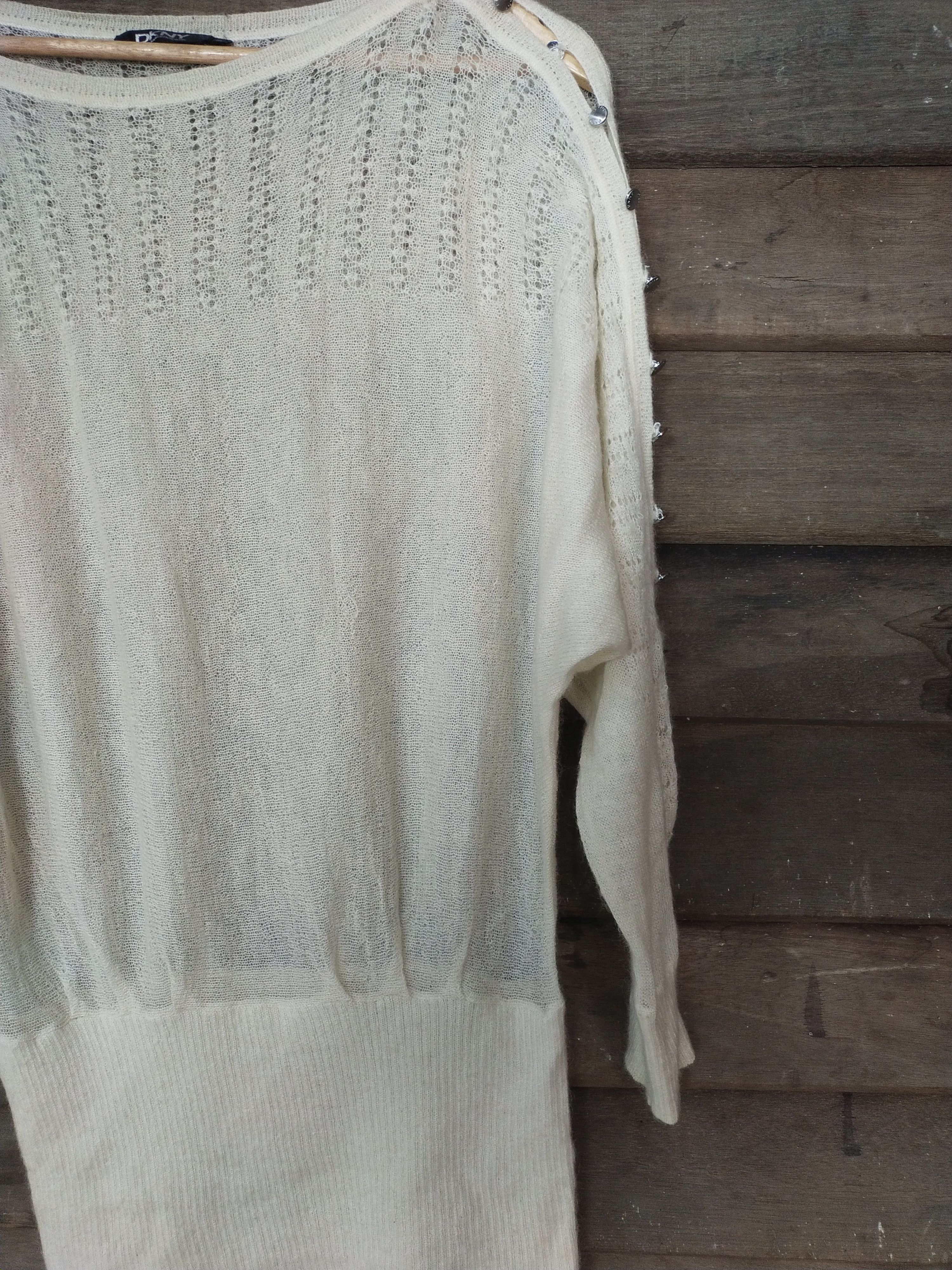 Donna Karan × Japanese Brand Donna Karan New York cream knitwear #S223 Size S / US 4 / IT 40 - 3 Thumbnail